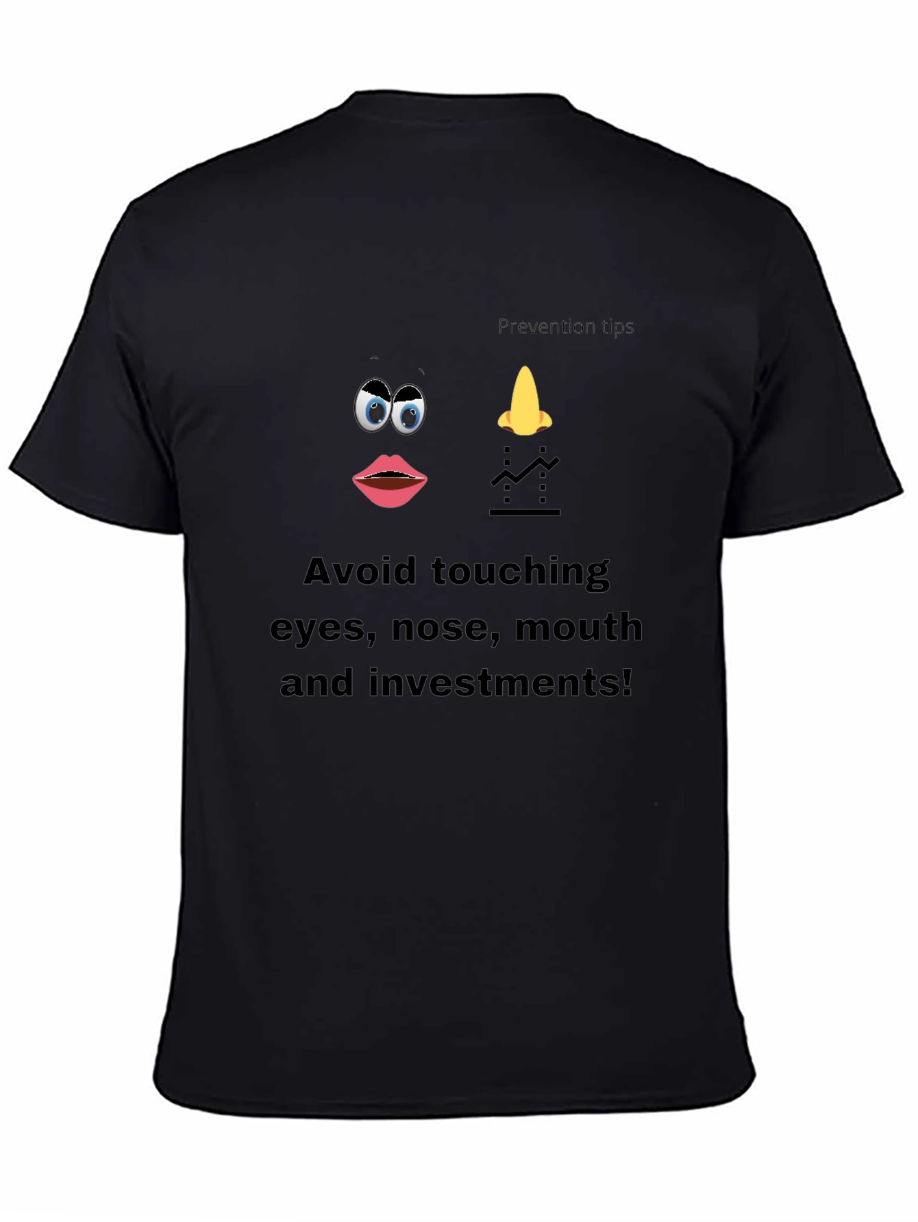 Funny Prevention Tips Black T-Shirt