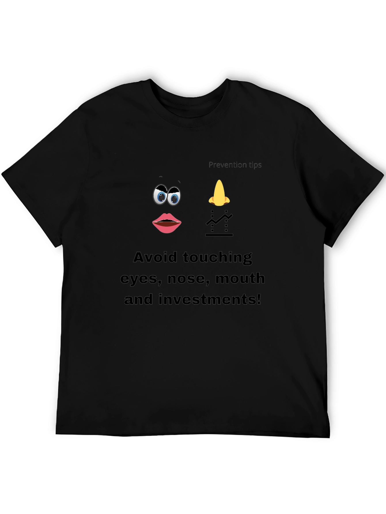 Funny Prevention Tips Black T-Shirt