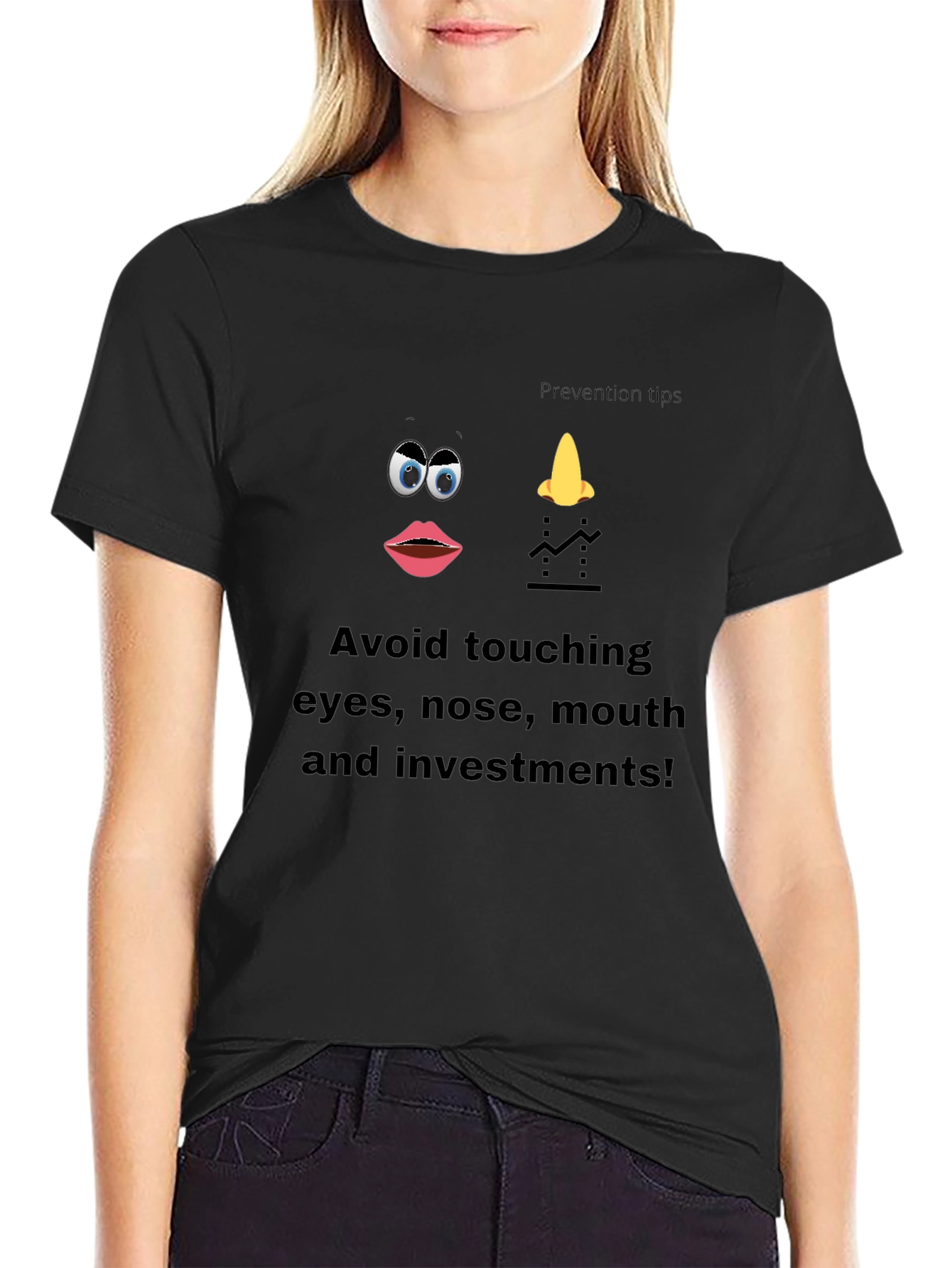 Funny Prevention Tips Black T-Shirt