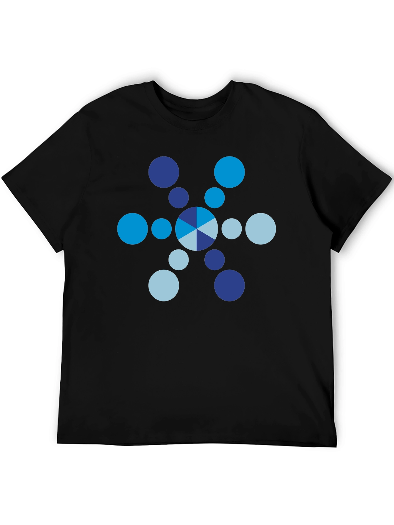 Modern Graphic Tee: Blue Circle Design