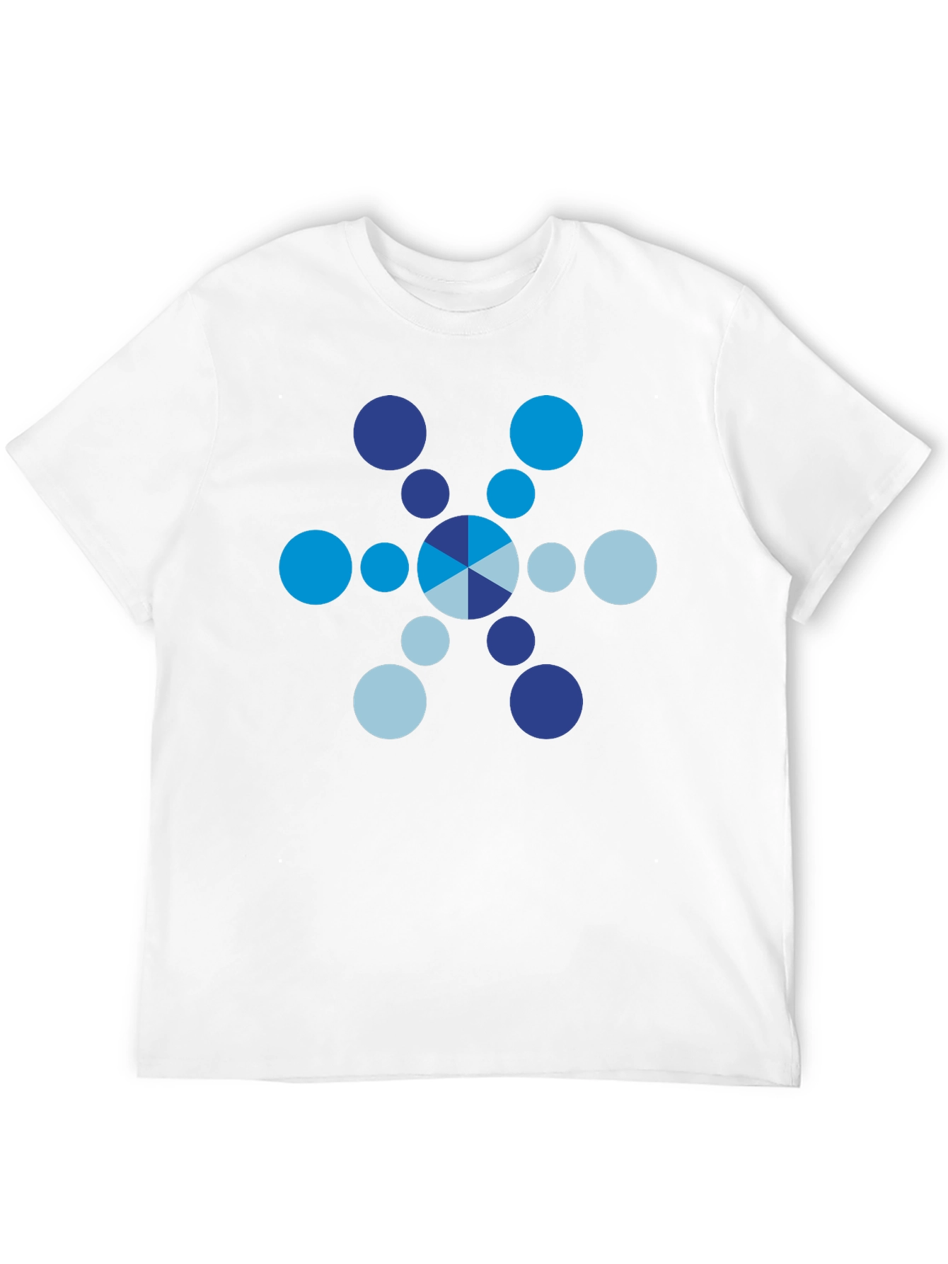 Modern Graphic Tee: Blue Circle Design