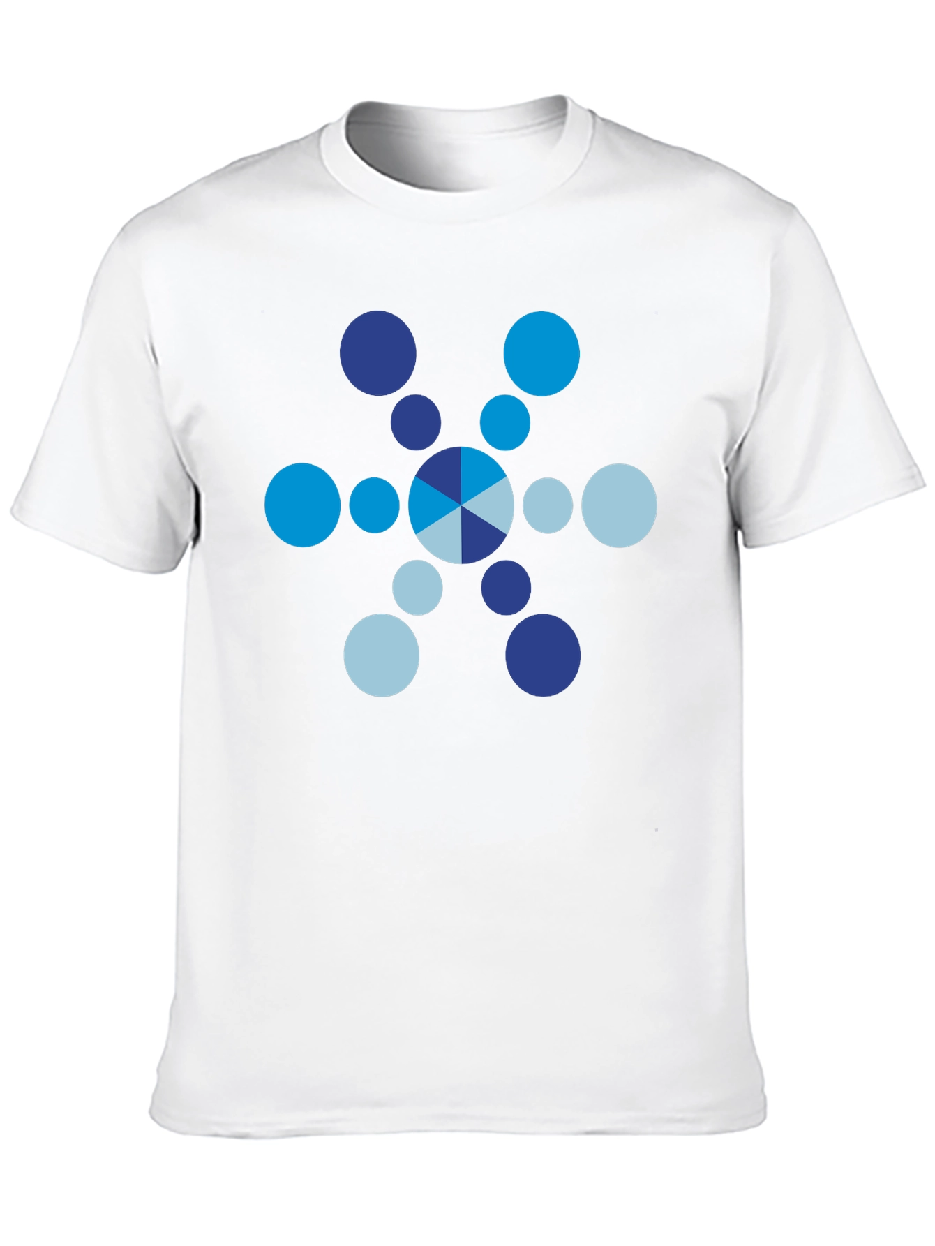Modern Graphic Tee: Blue Circle Design