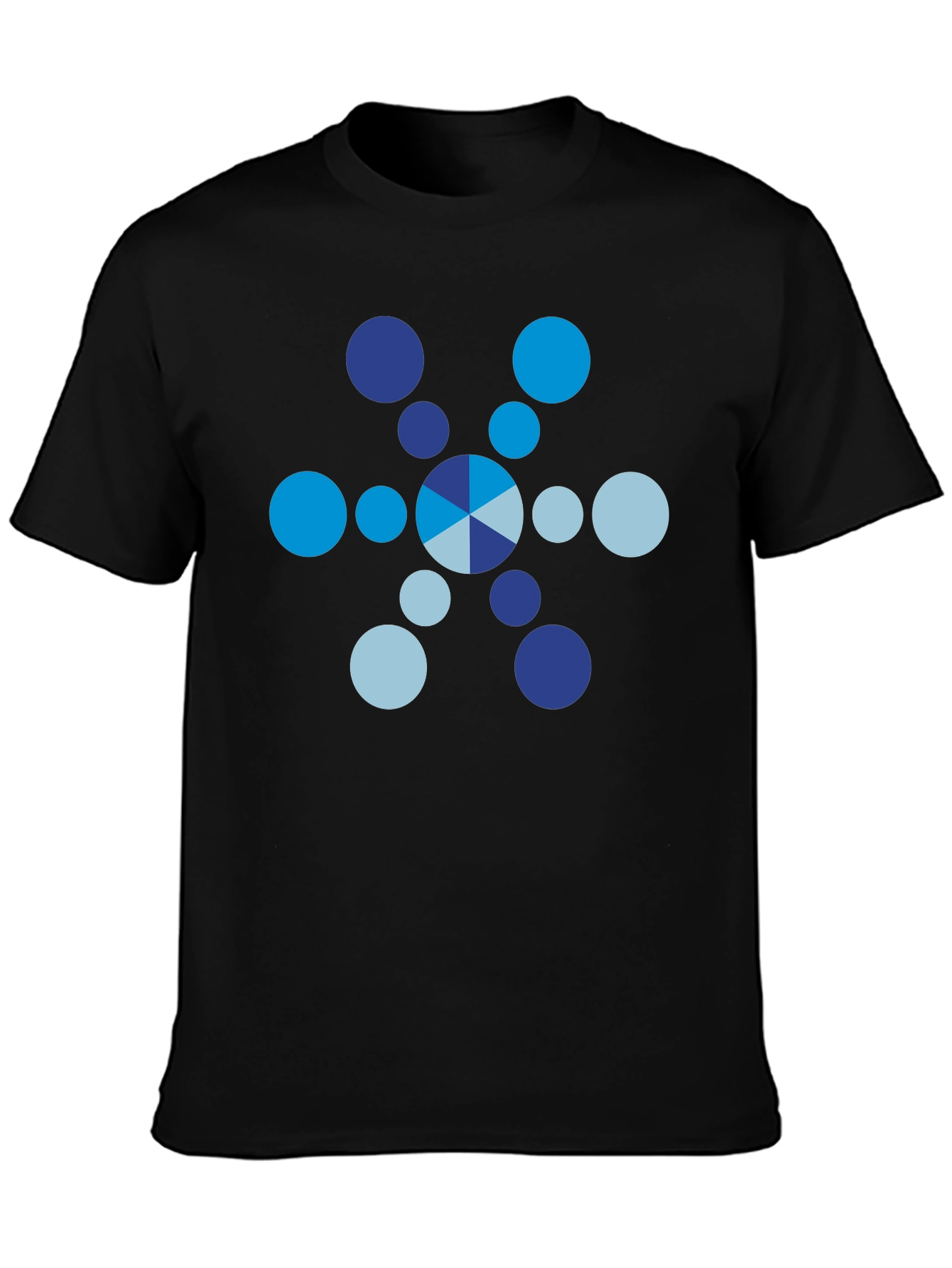 Modern Graphic Tee: Blue Circle Design