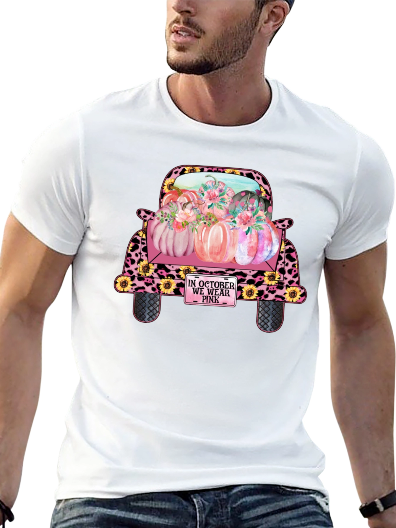 October We Wear Pink Truck T-Shirt