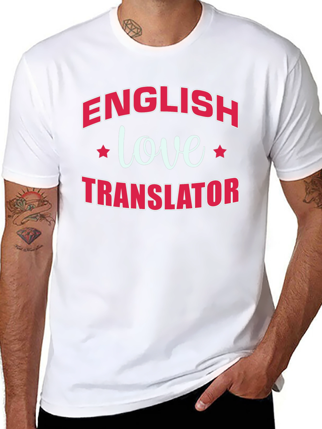 English Love Translator Black T-Shirt