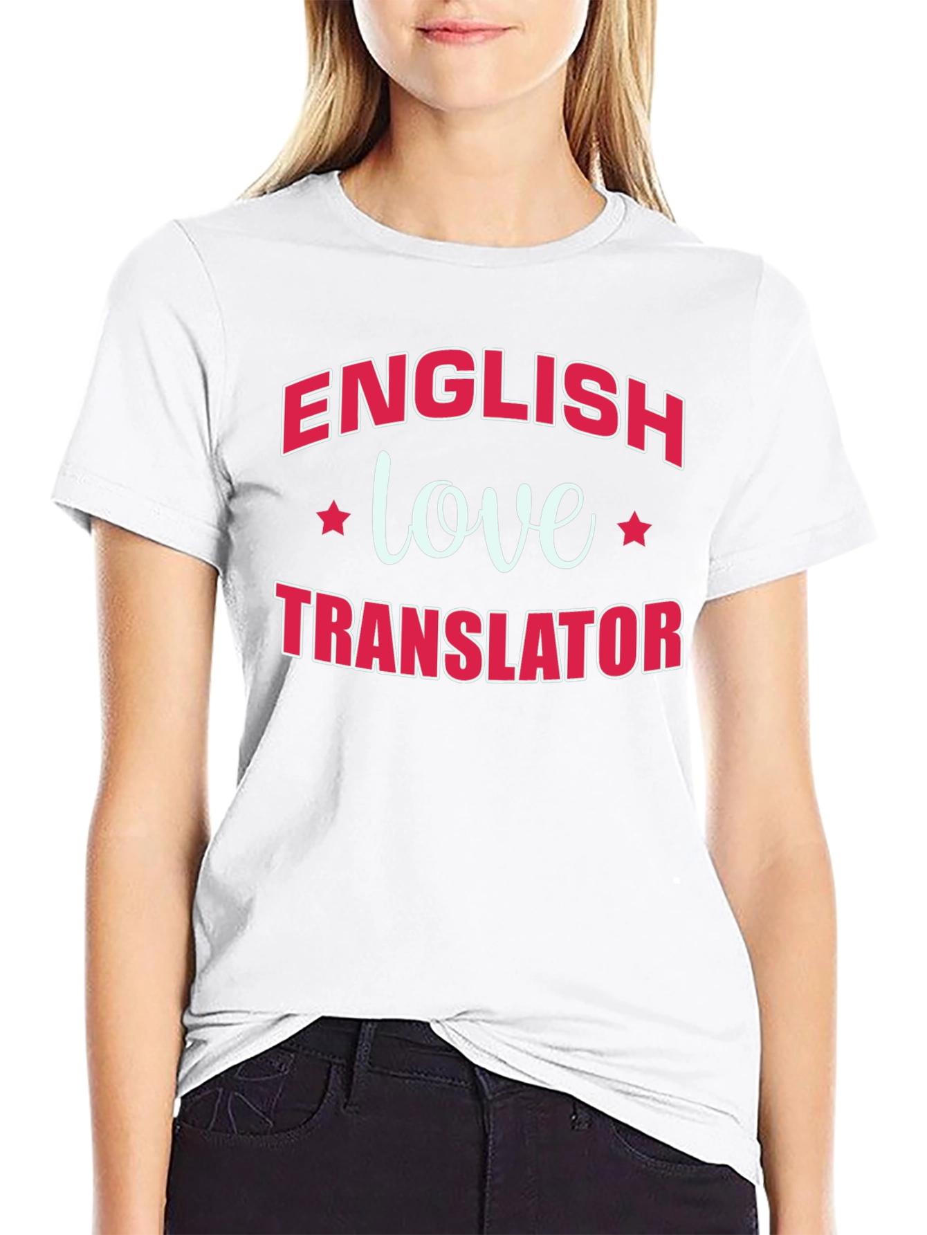 English Love Translator Black T-Shirt