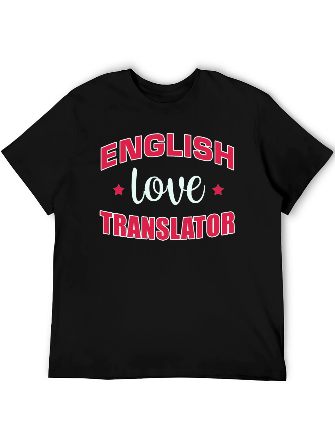 English Love Translator Black T-Shirt