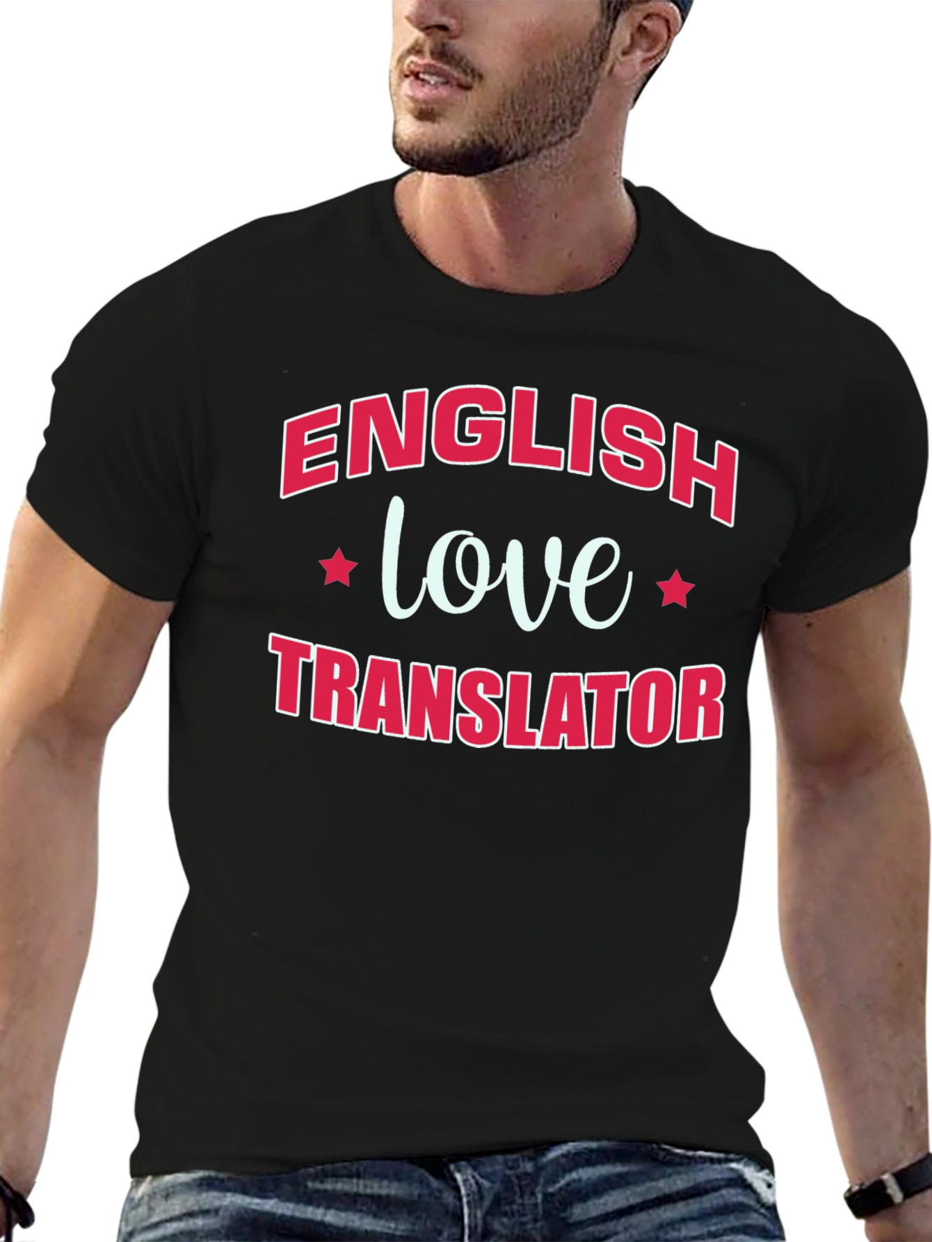English Love Translator Black T-Shirt