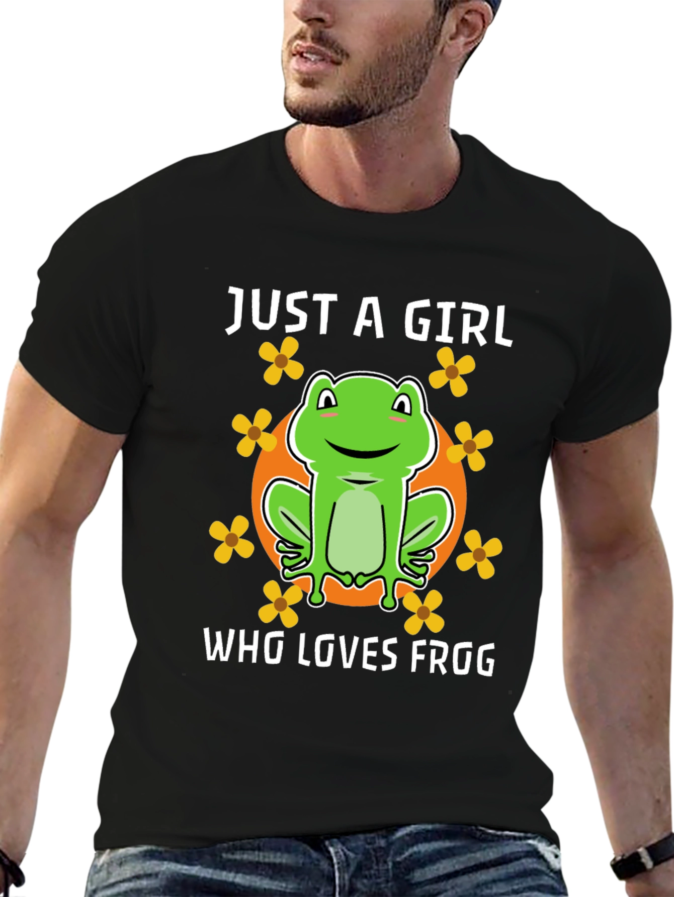 Just a Girl Who Loves Frog Black T-Shirt