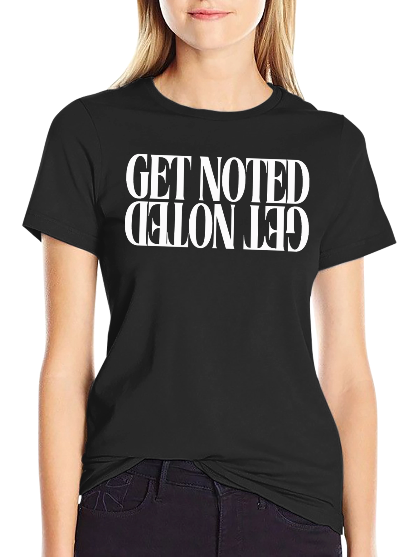 Get Noted Graphic Tee - Inverted Statement Design