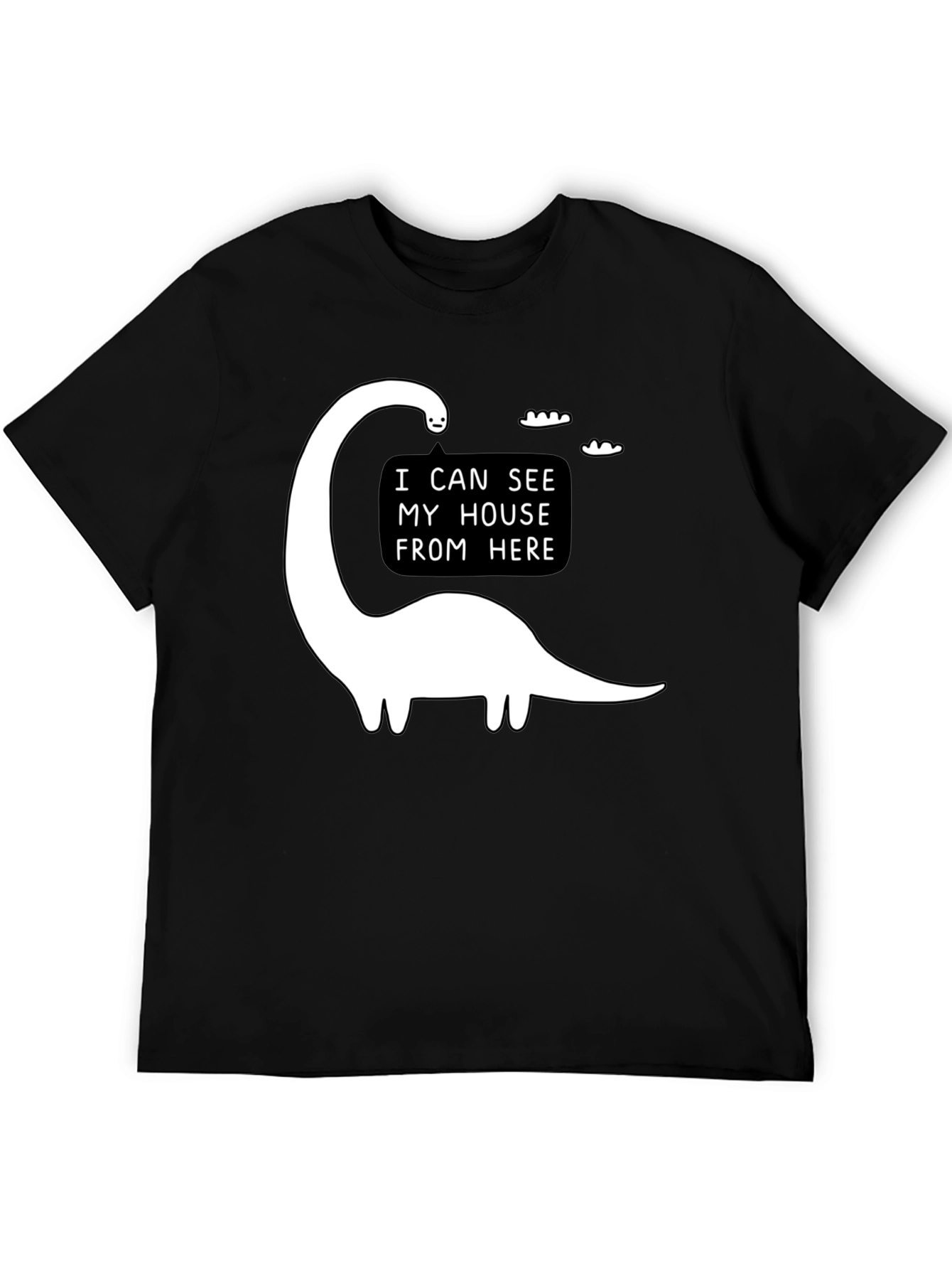 Dino House View T-Shirt - Funny Graphic Tee