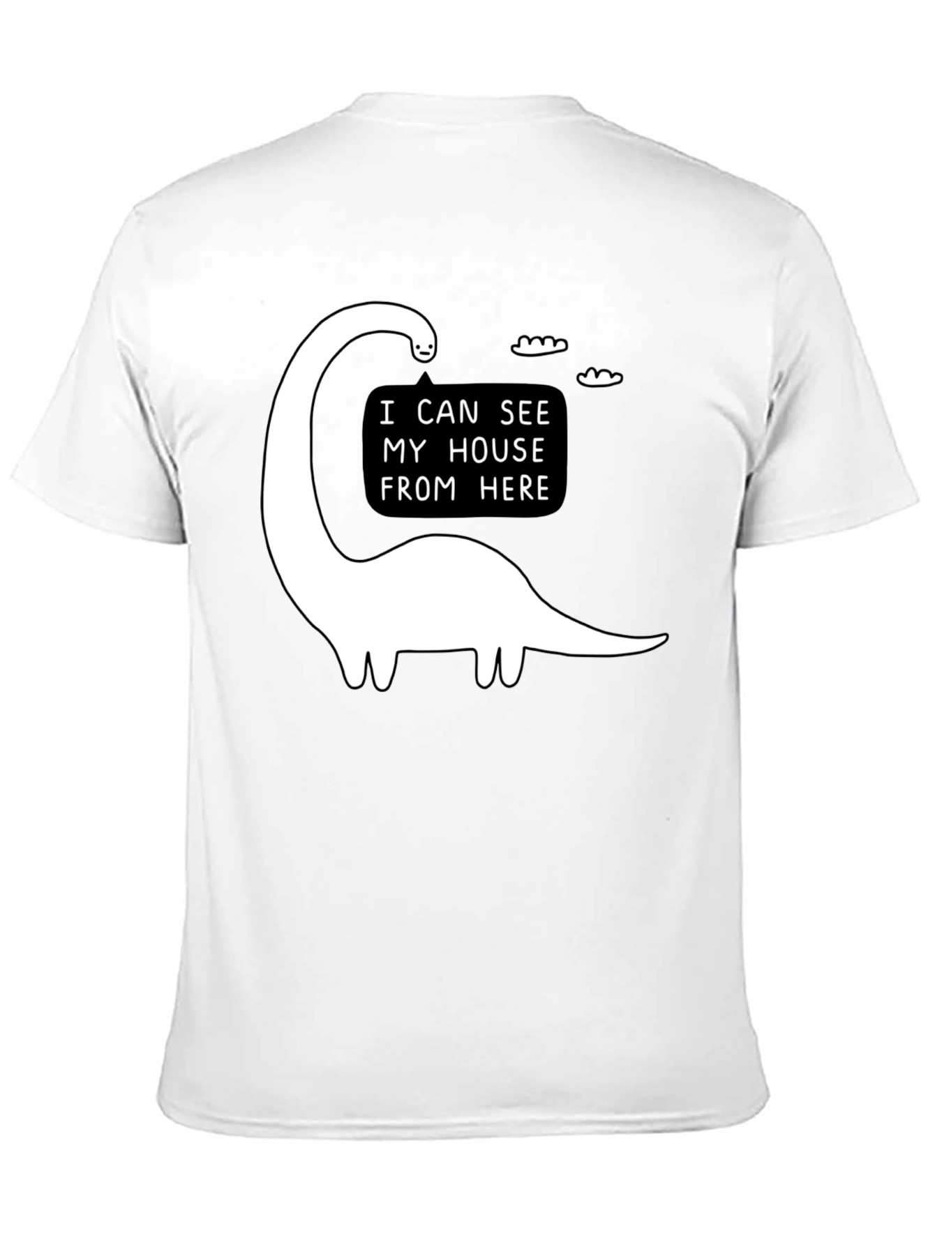 Dino House View T-Shirt - Funny Graphic Tee