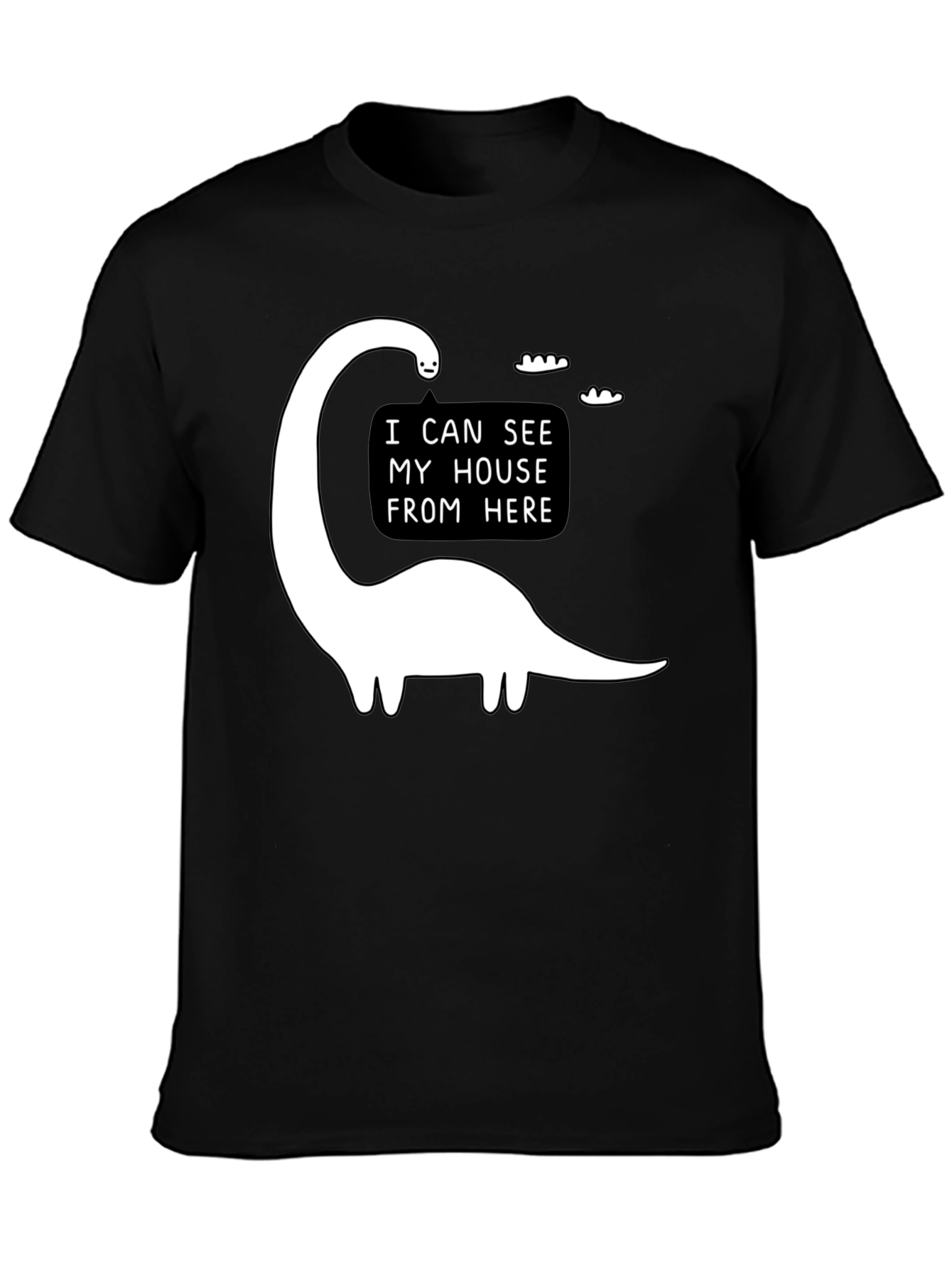Dino House View T-Shirt - Funny Graphic Tee