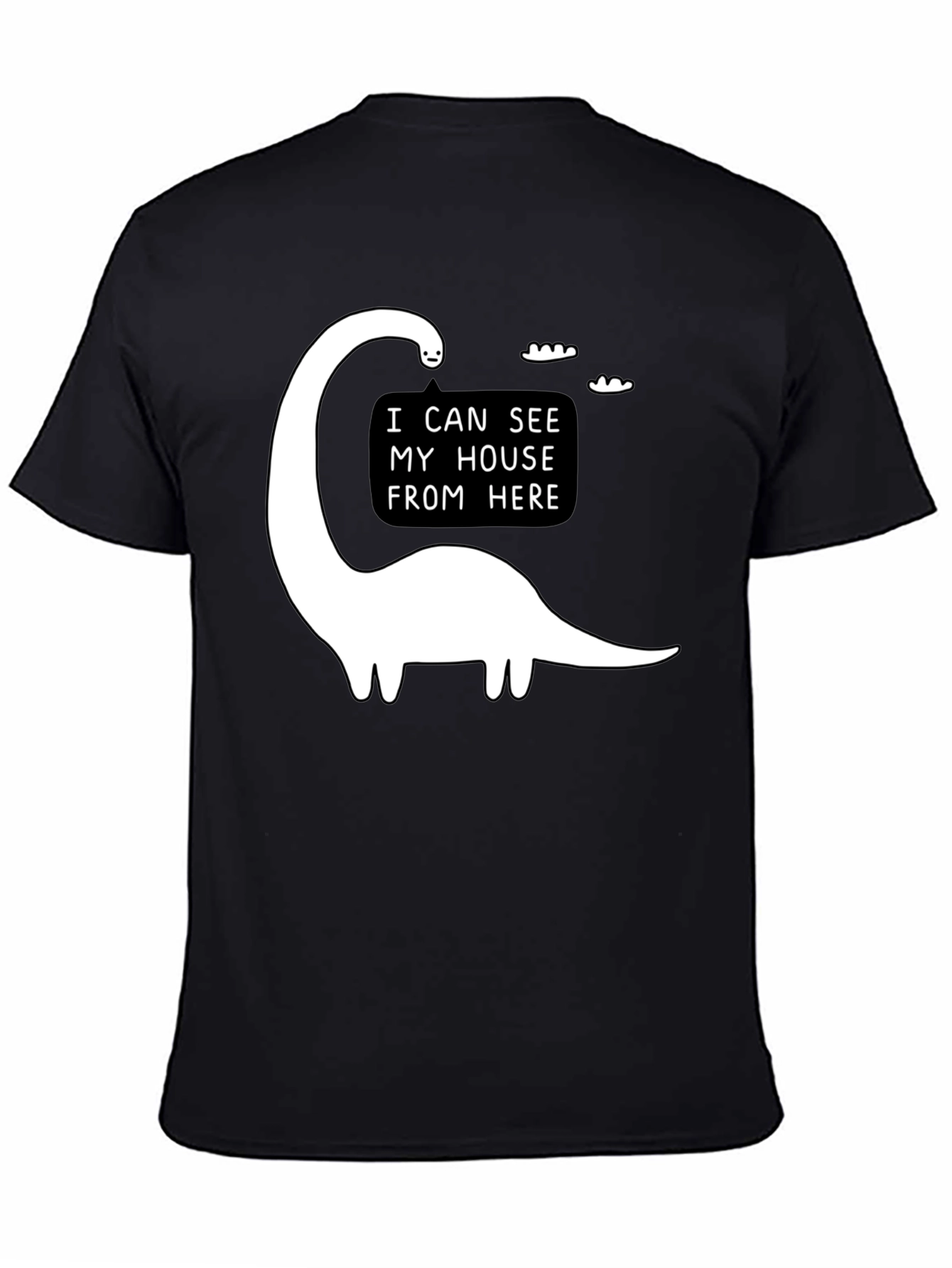 Dino House View T-Shirt - Funny Graphic Tee