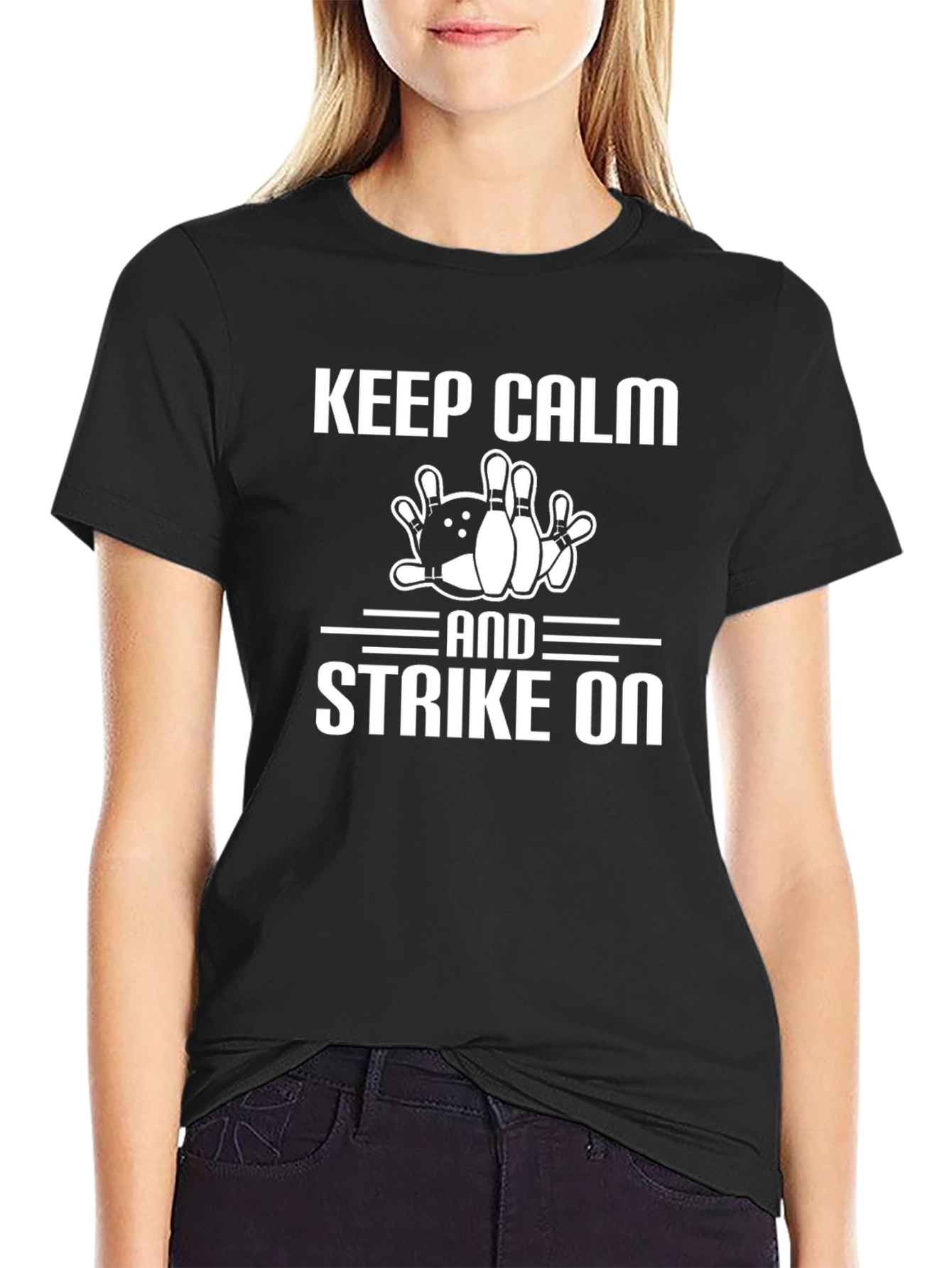 Keep Calm and Strike On Bowling T-Shirt