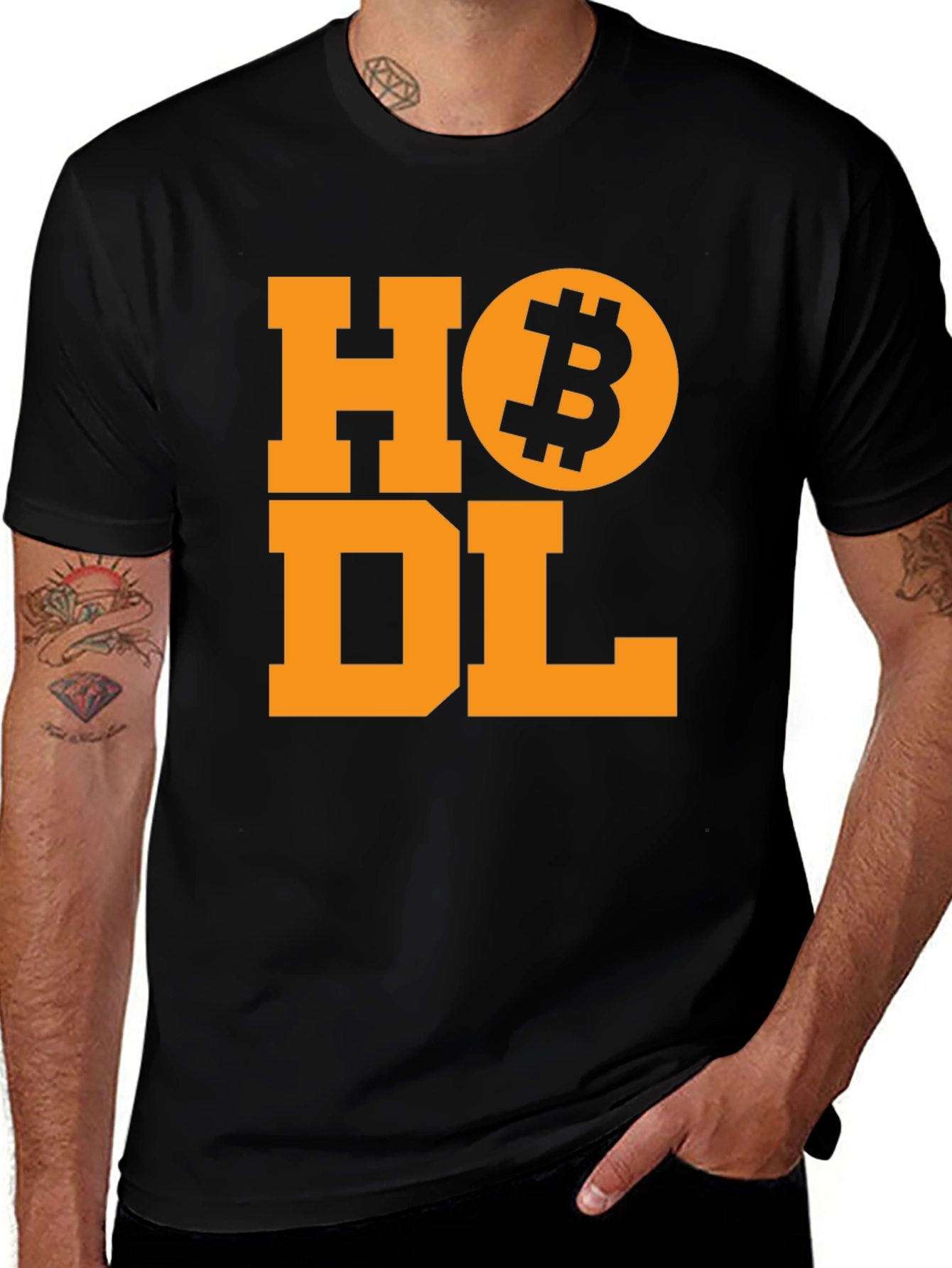 HODL Bitcoin Crypto Black T-Shirt