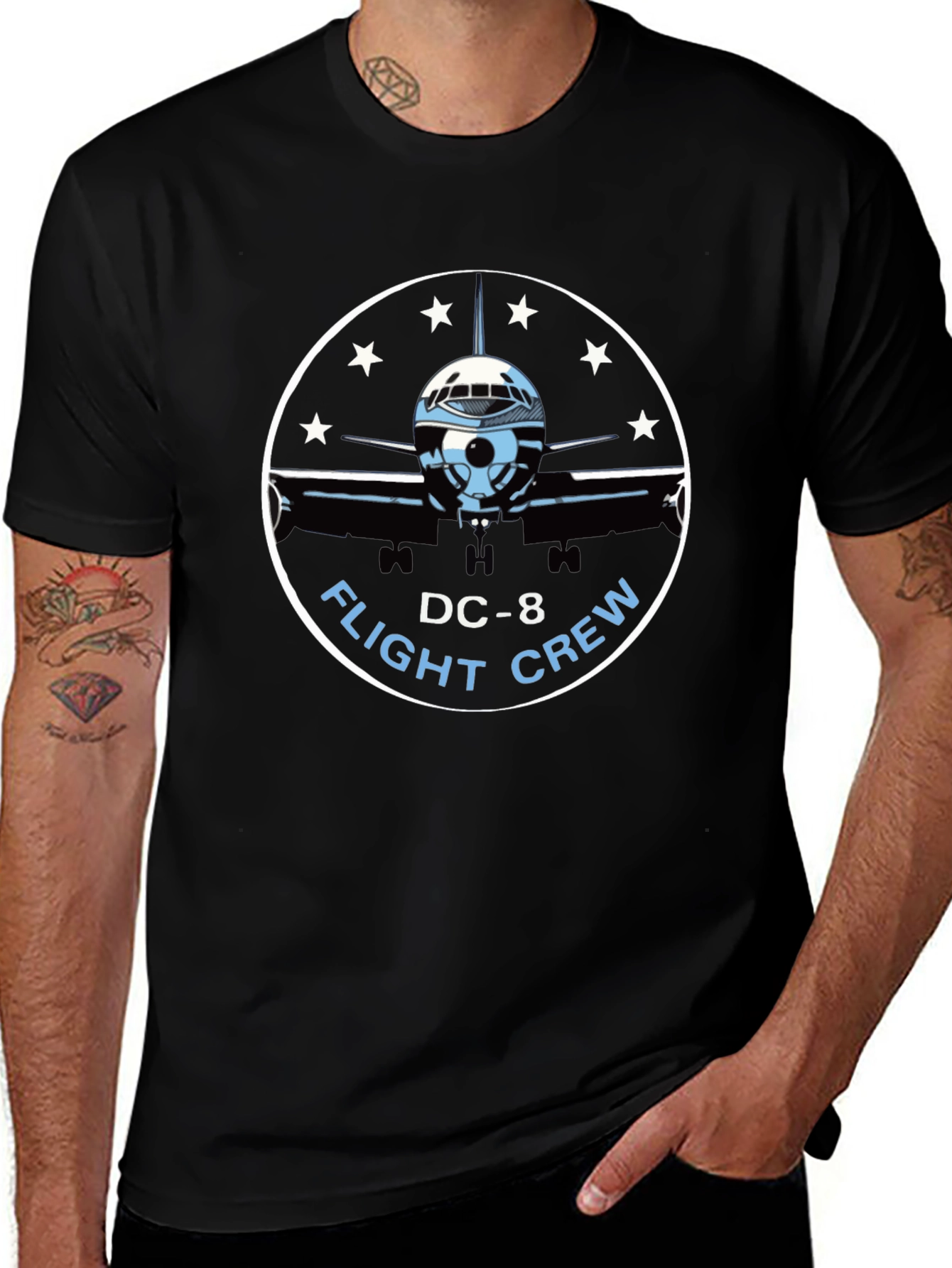DC-8 Flight Crew T-Shirt - Aviation Tee