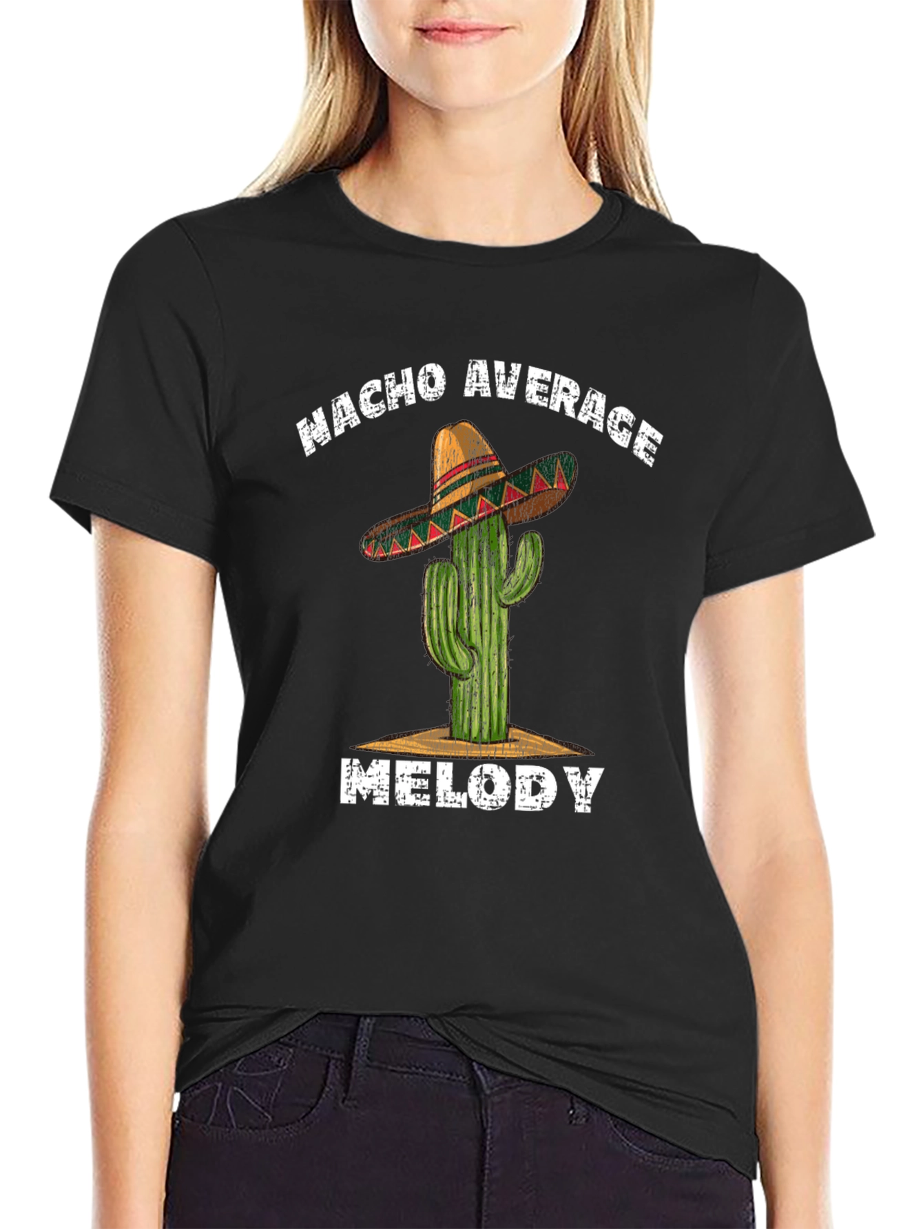 Nacho Average Melody Cactus Graphic Tee