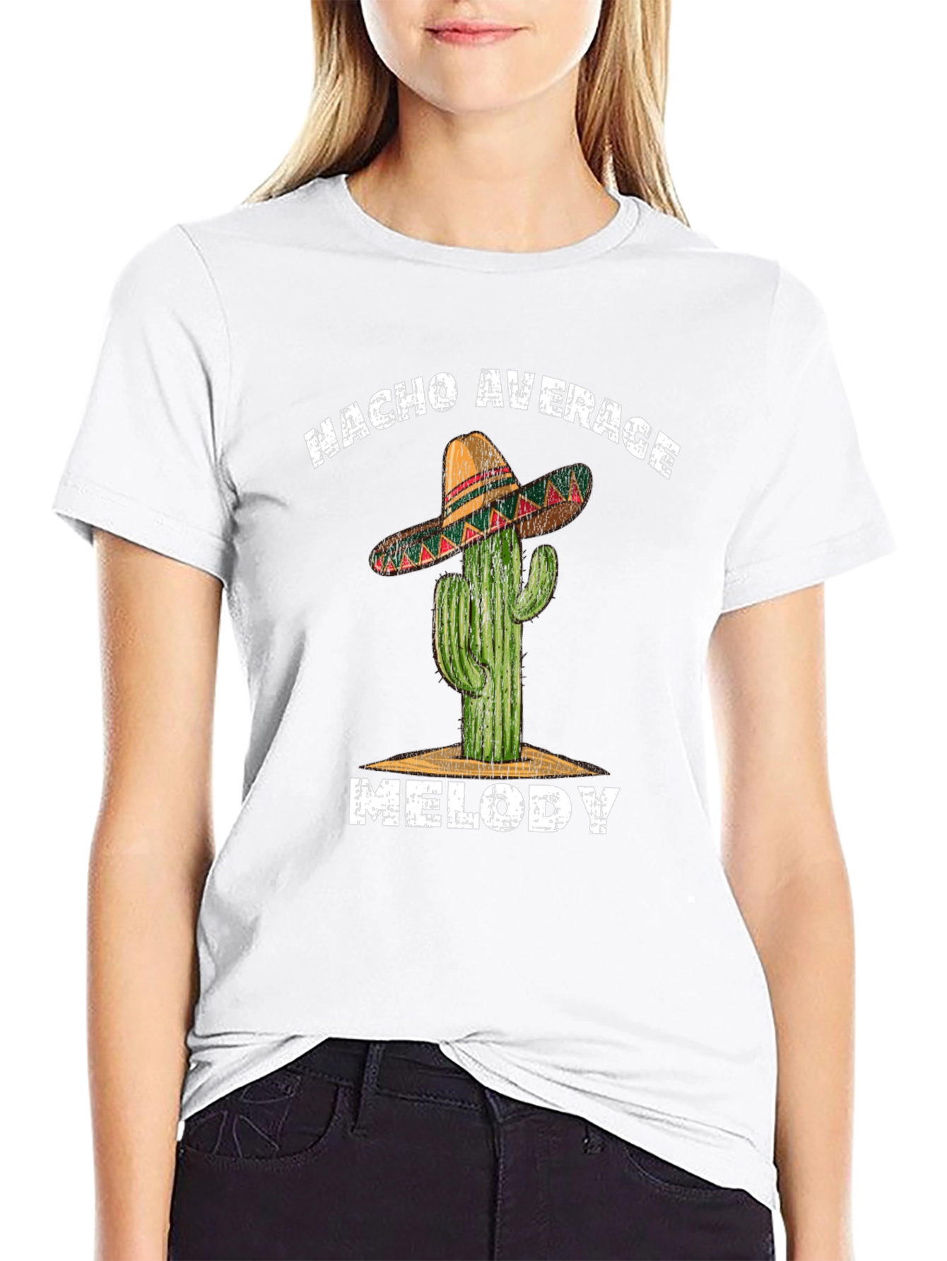 Nacho Average Melody Cactus Graphic Tee