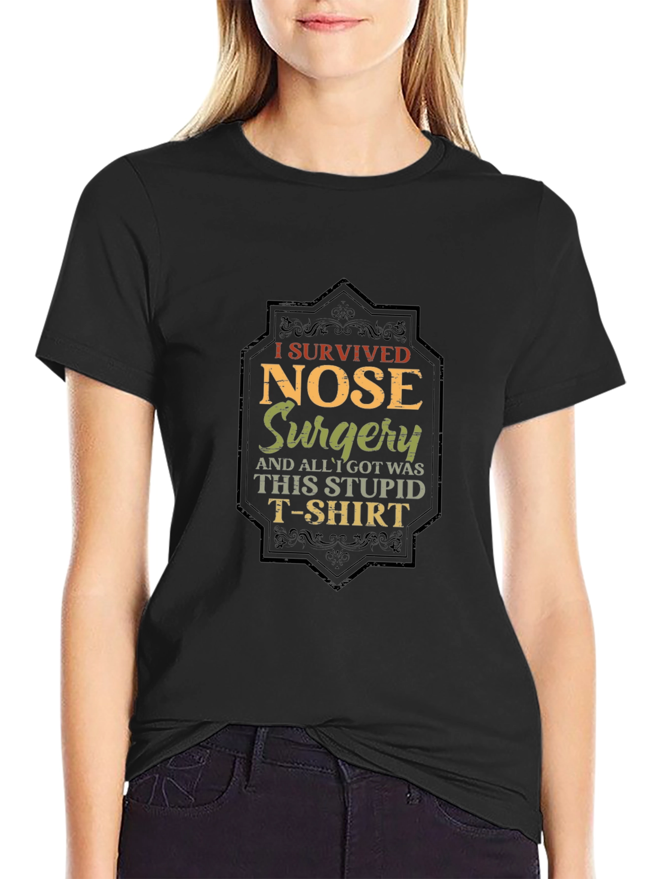 I Survived Nose Surgery Graphic T-Shirt