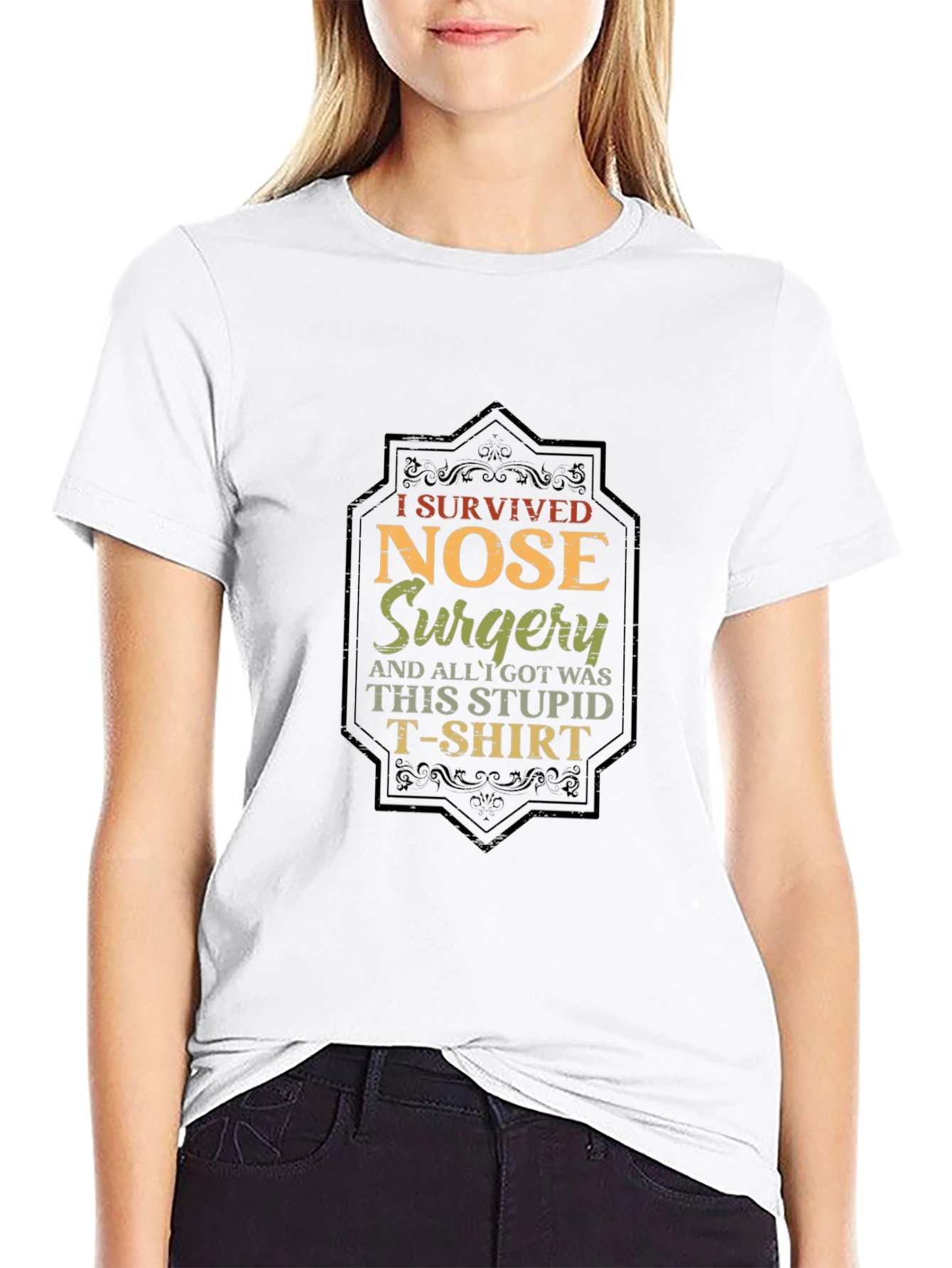 I Survived Nose Surgery Graphic T-Shirt
