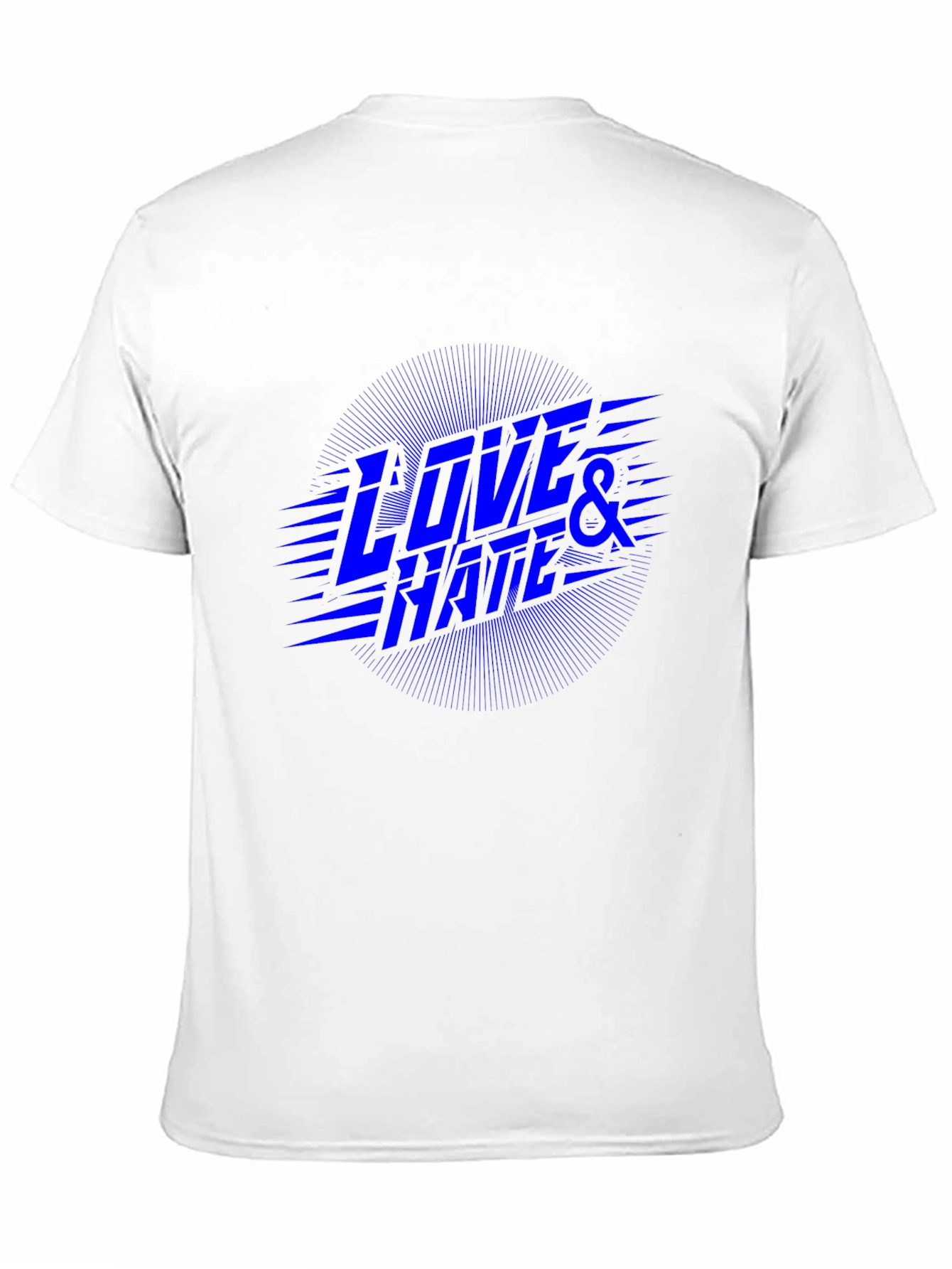 Love & Hate Graphic Print Black T-Shirt