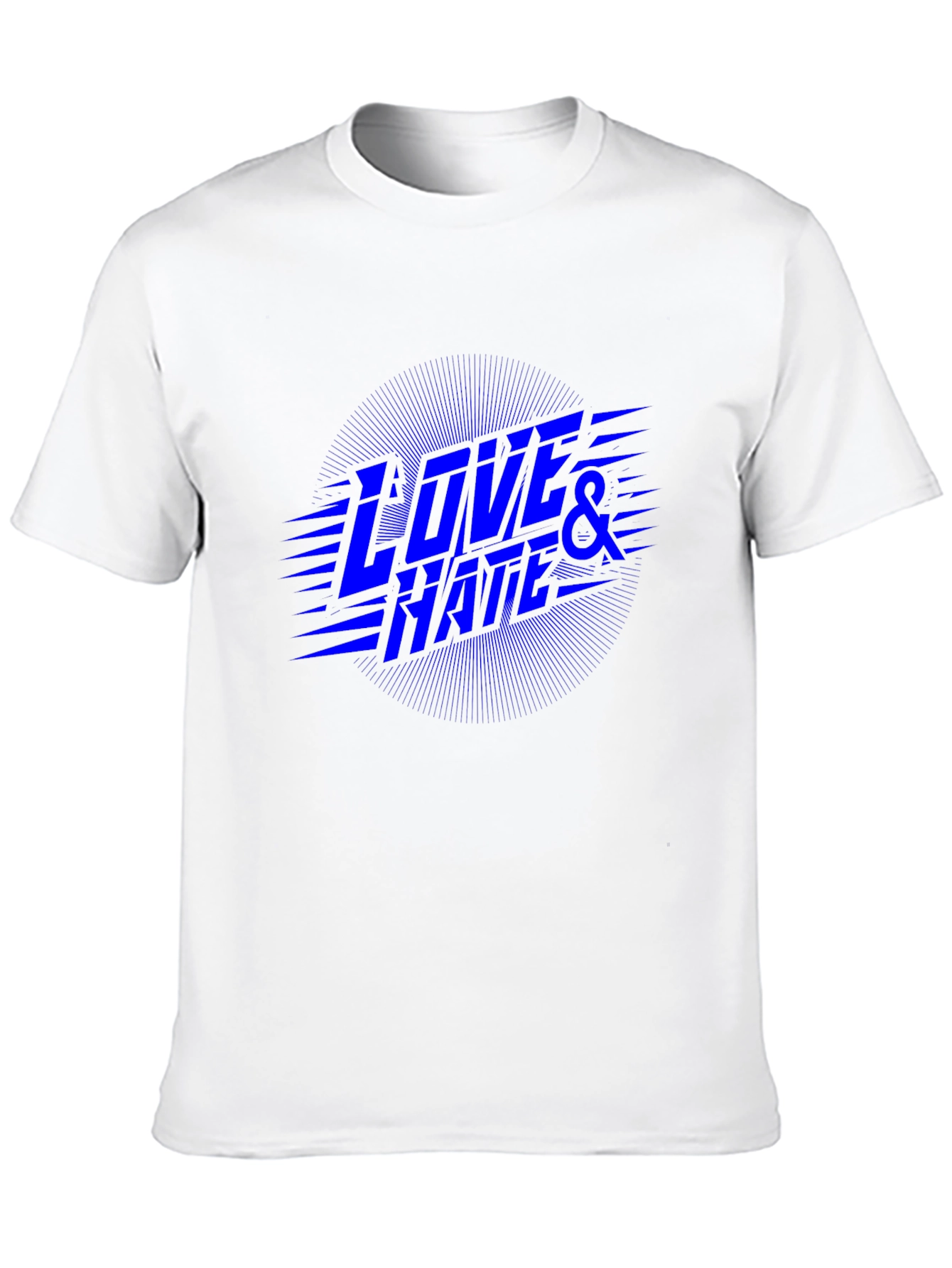 Love & Hate Graphic Print Black T-Shirt