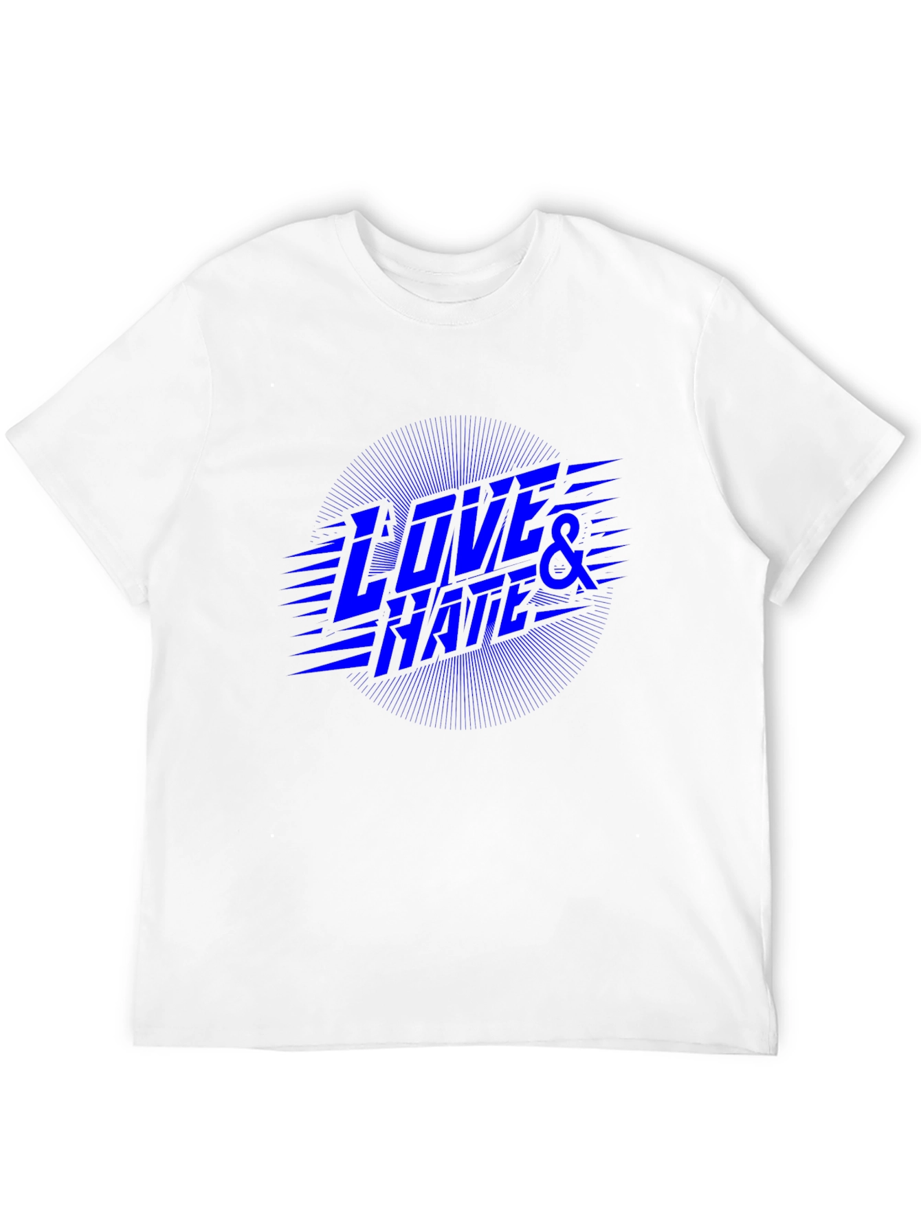 Love & Hate Graphic Print Black T-Shirt