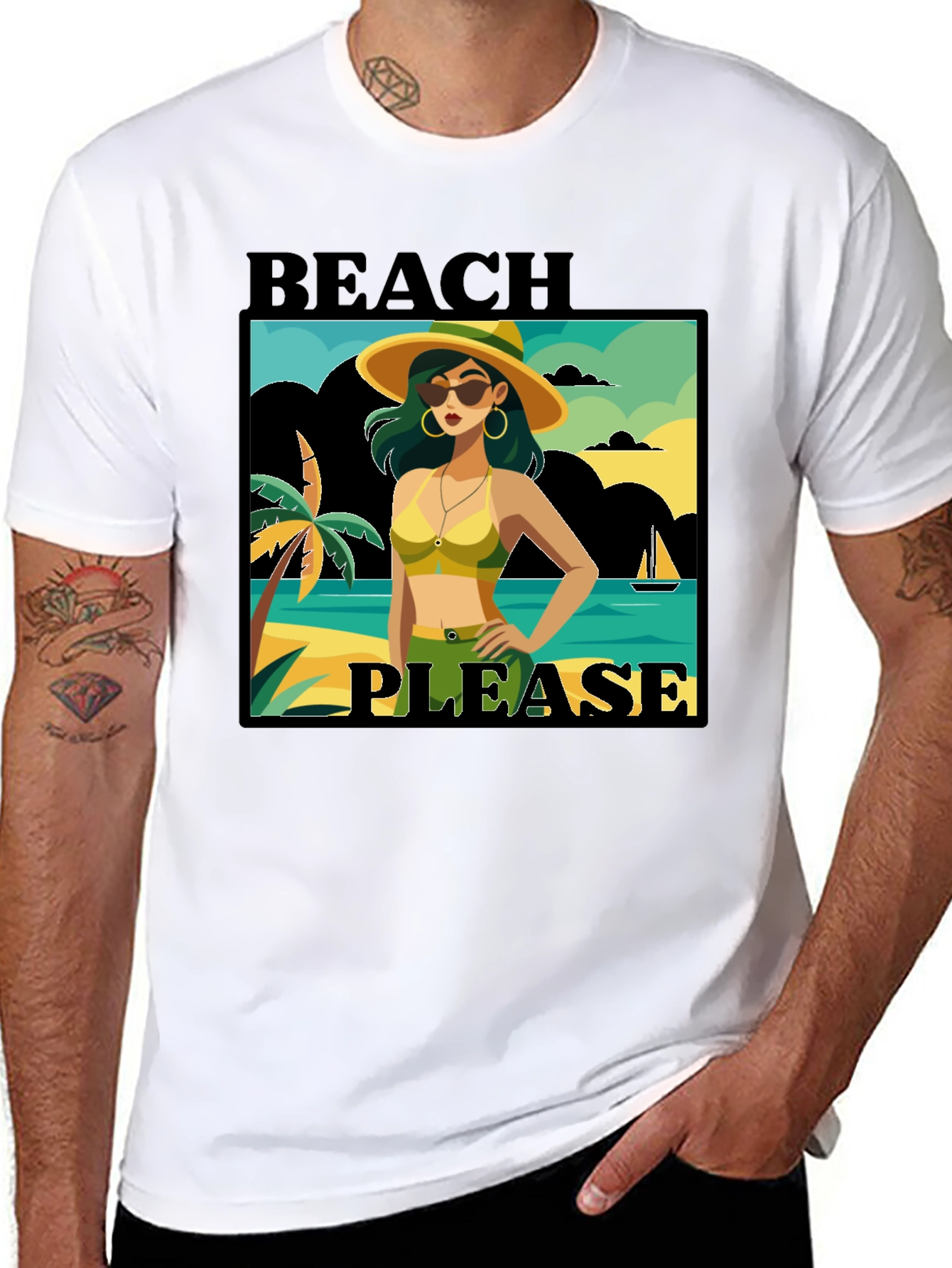 Beach Please T-Shirt - Vacation Vibes