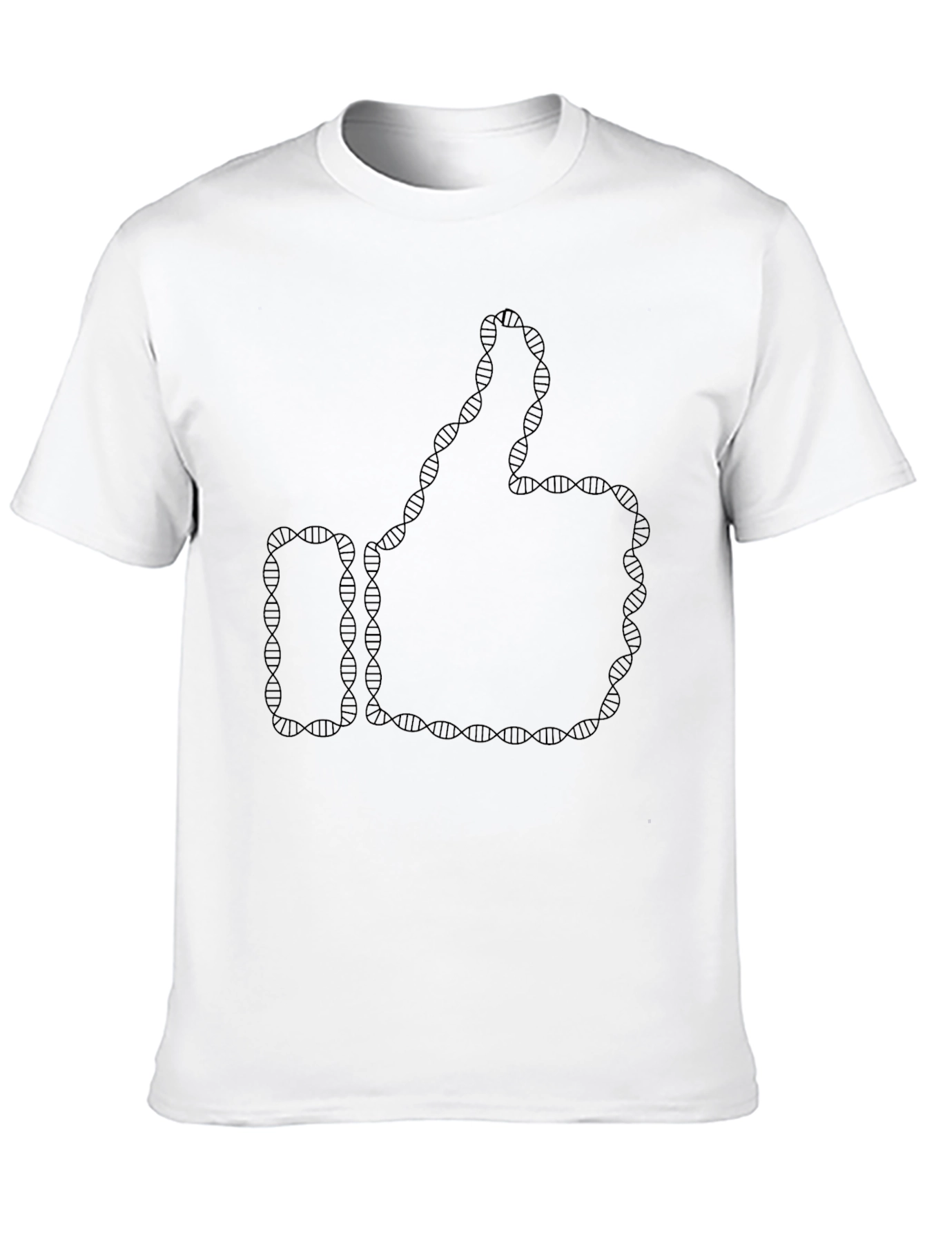 DNA Like Thumbs Up Black T-Shirt