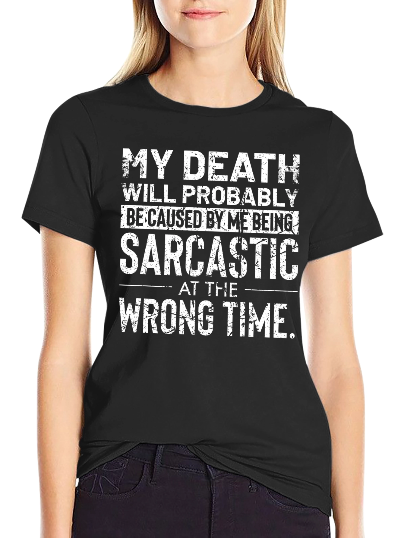 Sarcastic Humor Graphic T-Shirt - Death by Sarcasm