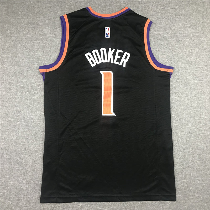 Men's Phoenix Suns Devin Booker #1 NBA Black Replica Jerseys - City Edition