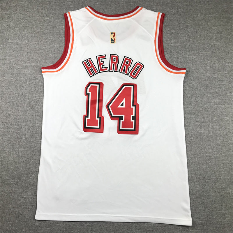 Men's Miami Heat Tyler Herro #14 White 2022/23 Swingman Jerseys - Classic Edition