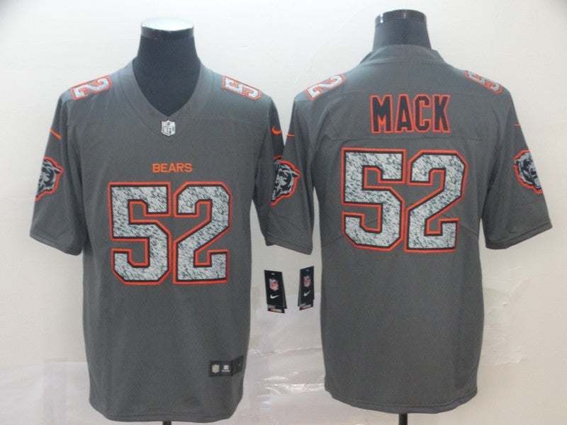 Men's Chicago Bears #52 Khalil Mack Gray Game Jerseys