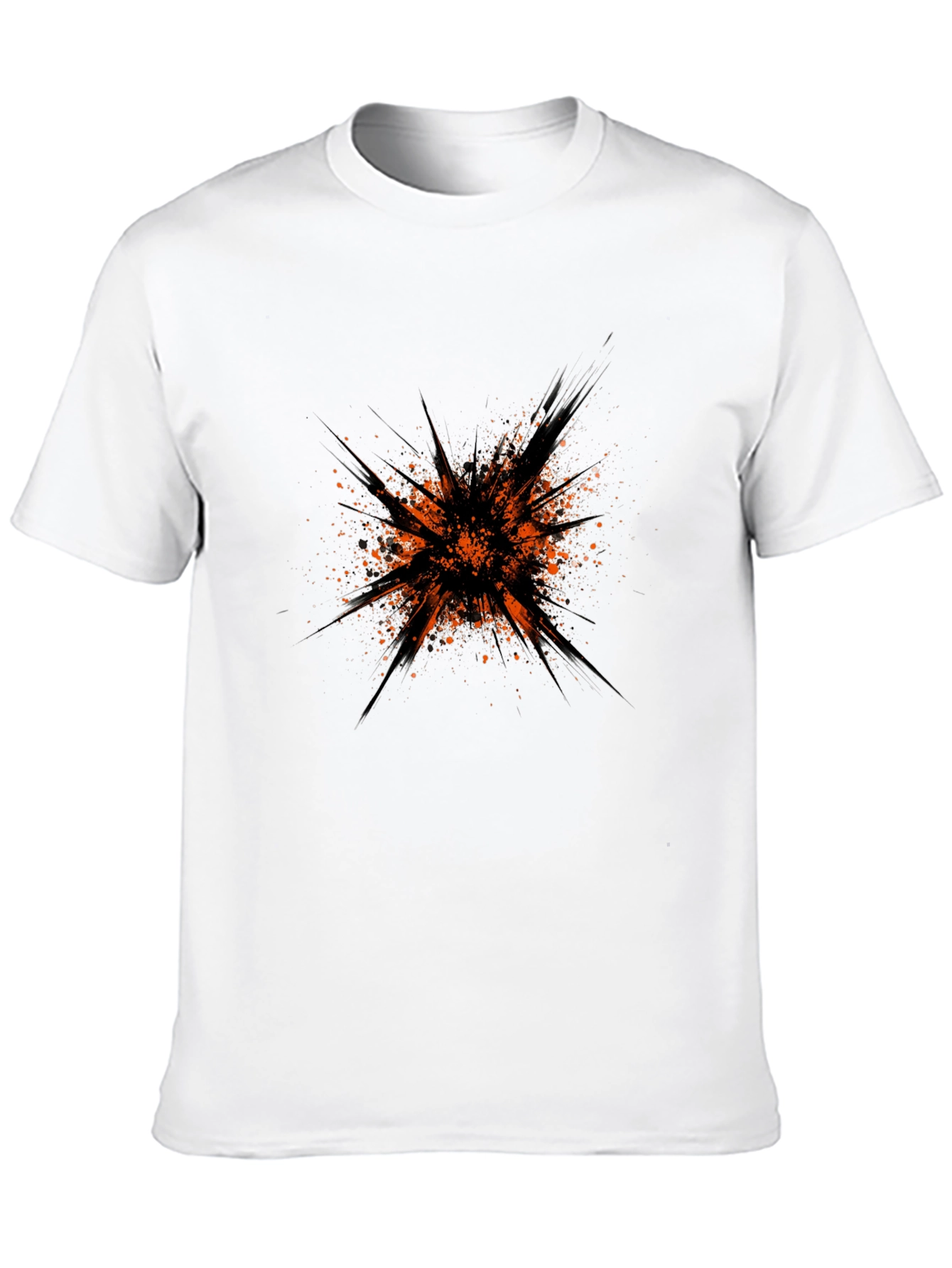Abstract Splatter Graphic Black T-Shirt