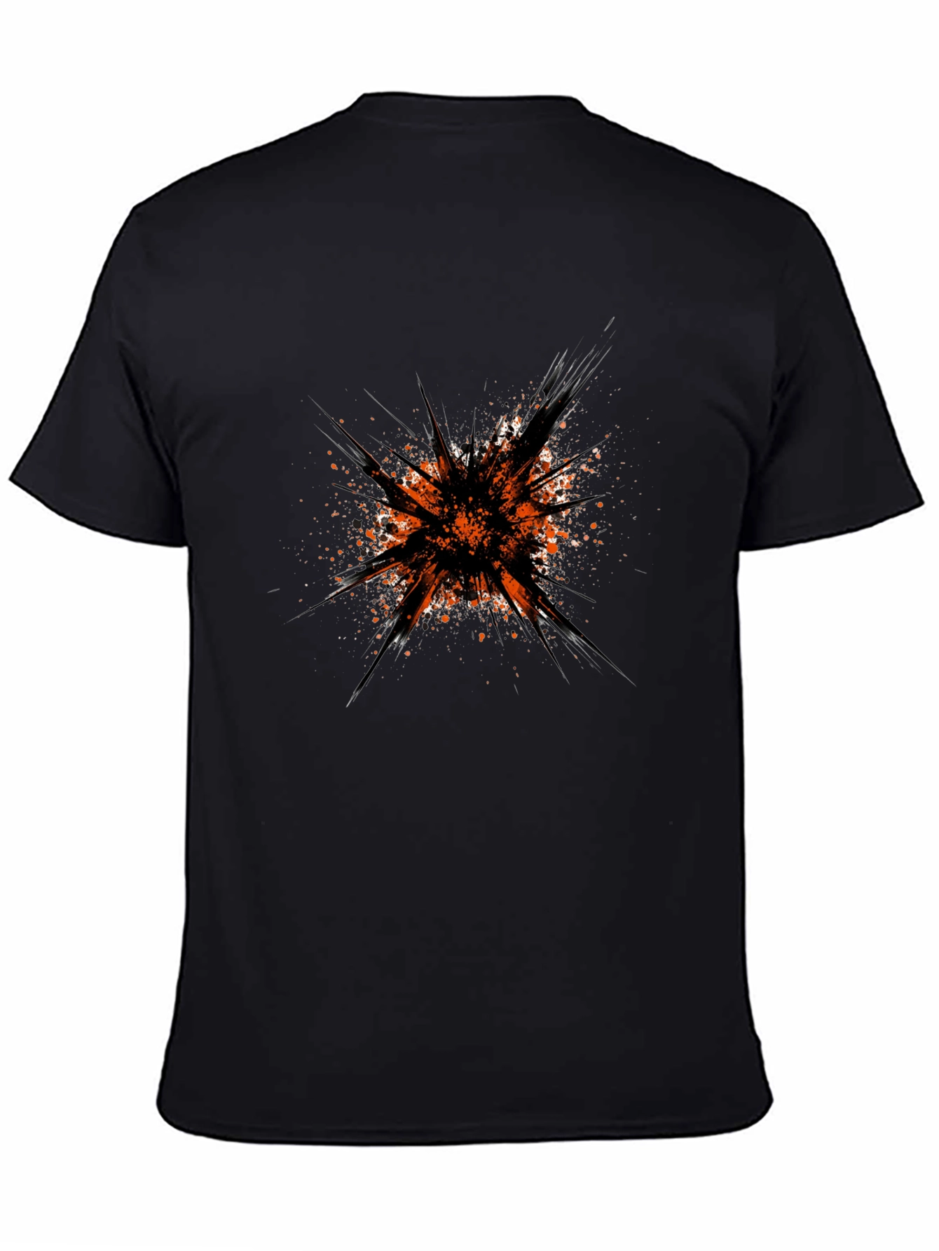 Abstract Splatter Graphic Black T-Shirt