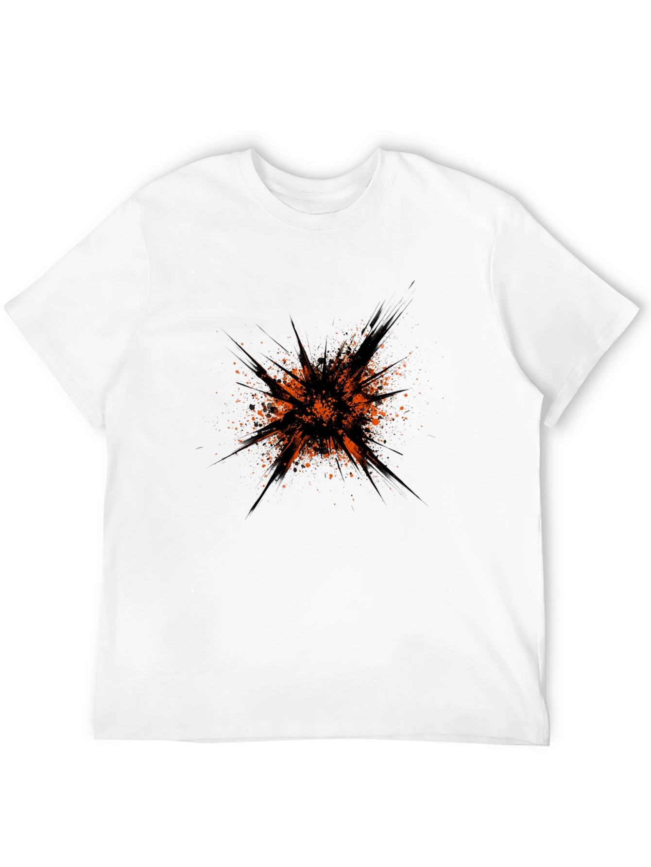 Abstract Splatter Graphic Black T-Shirt