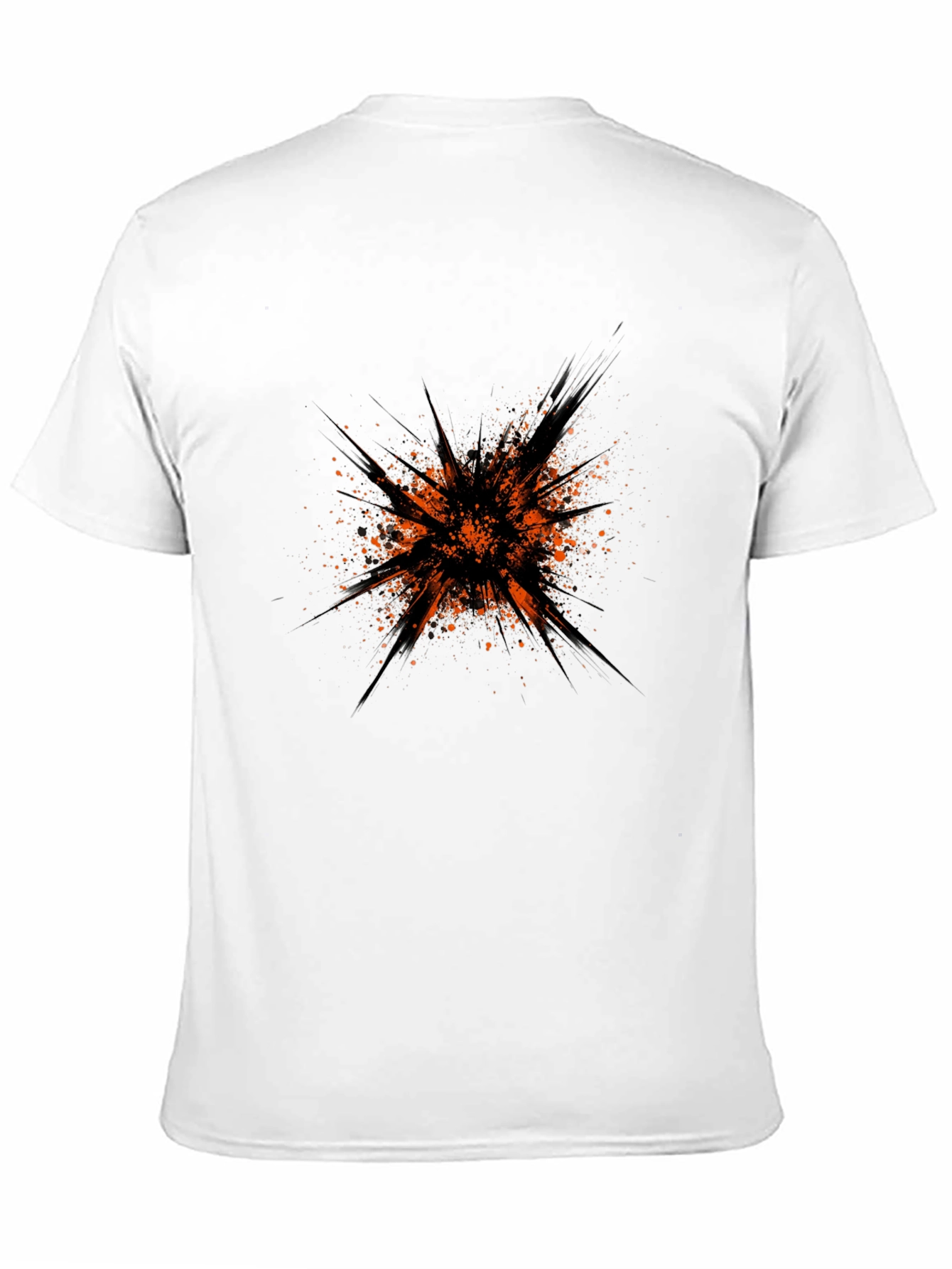 Abstract Splatter Graphic Black T-Shirt