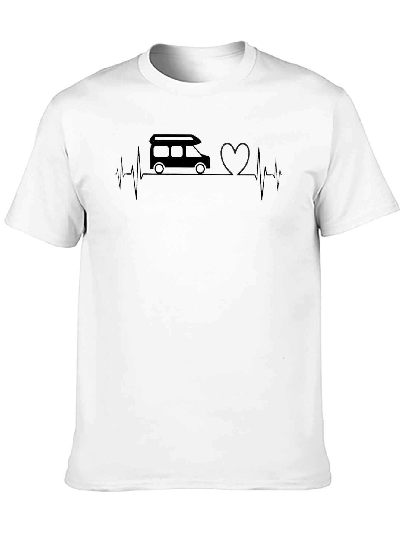 Camper Van Heartbeat Graphic Tee - Unisex