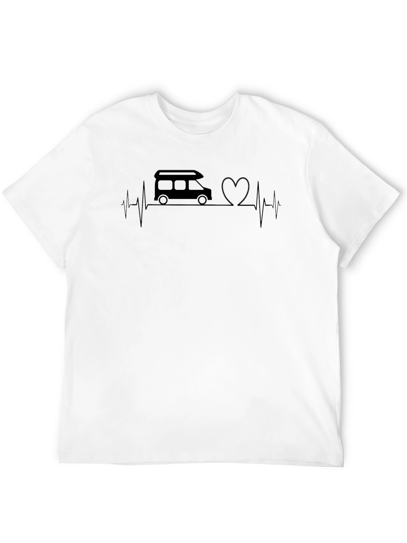 Camper Van Heartbeat Graphic Tee - Unisex