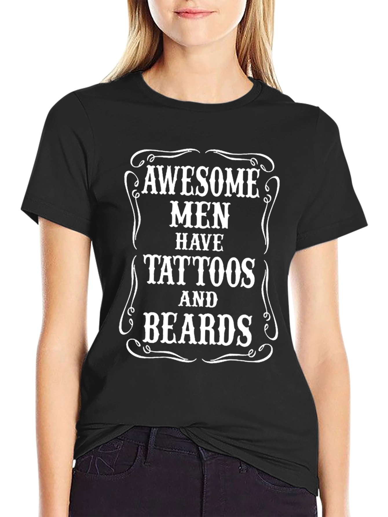 Awesome Men Tattoos and Beards Graphic T-Shirt