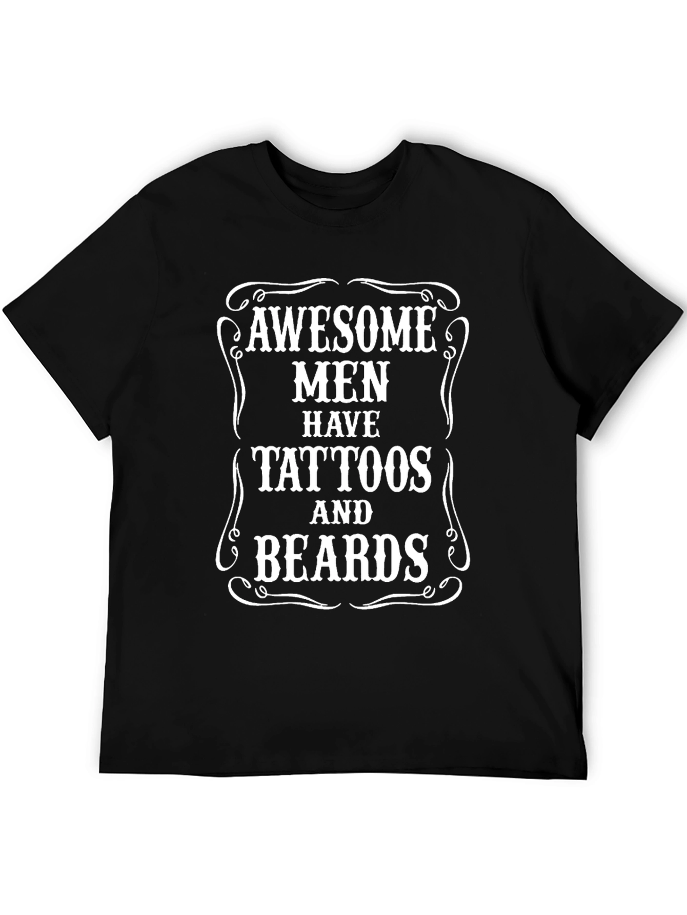 Awesome Men Tattoos and Beards Graphic T-Shirt
