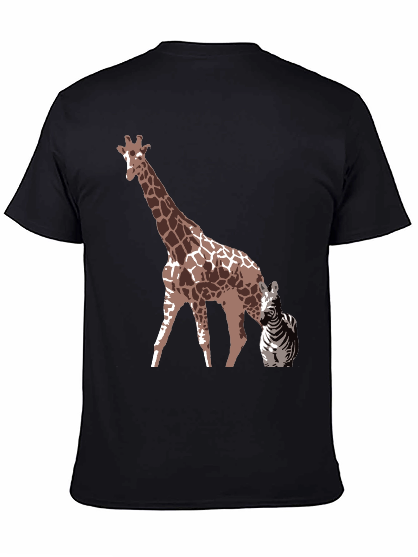 Giraffe & Zebra Graphic Tee - Unique Animal Print