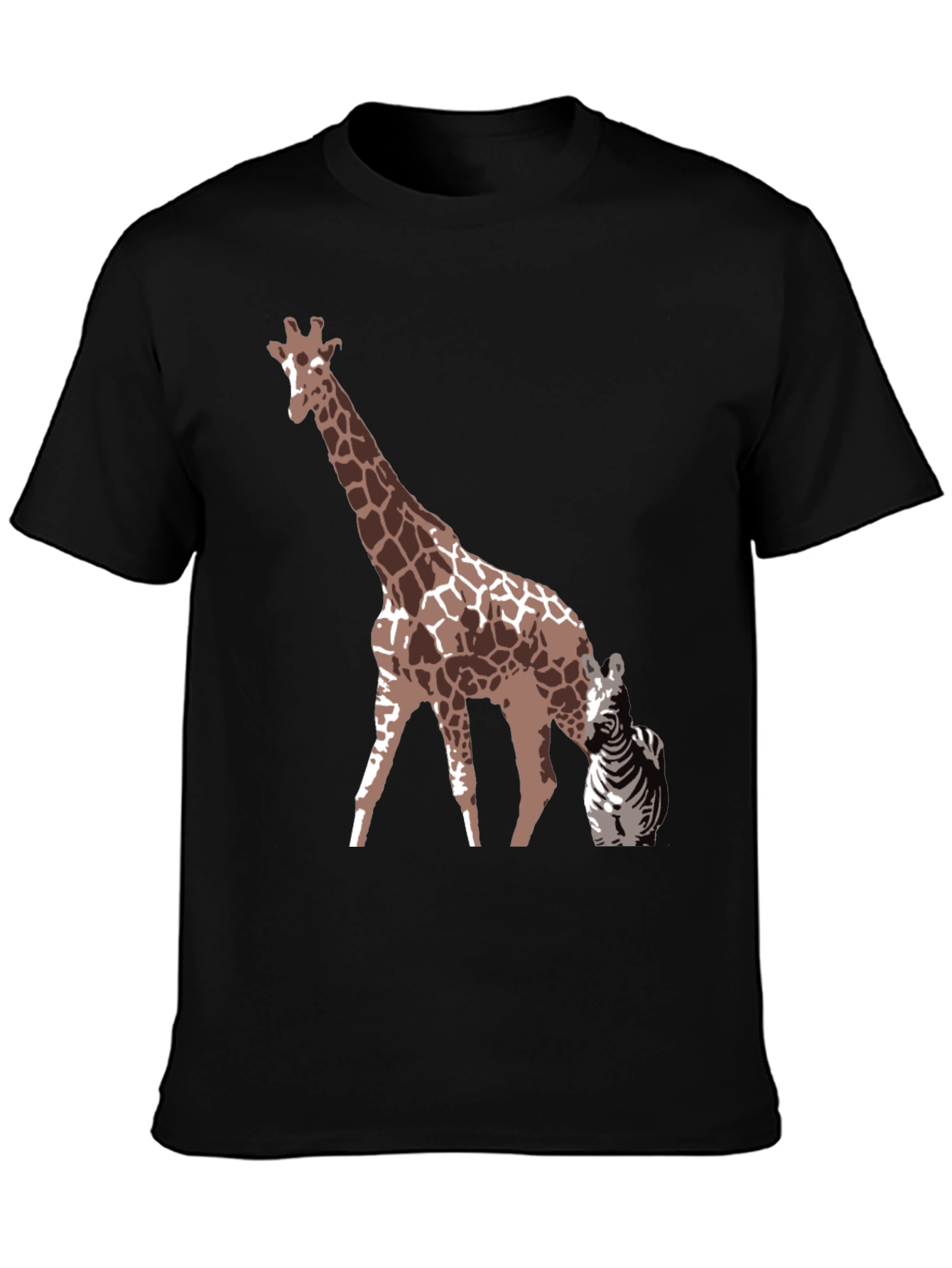 Giraffe & Zebra Graphic Tee - Unique Animal Print