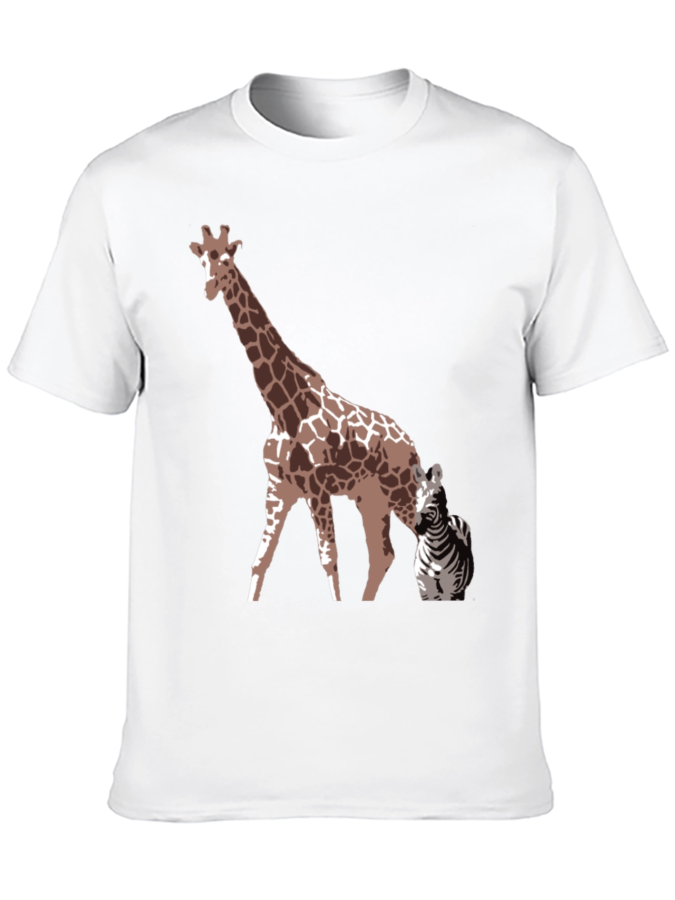 Giraffe & Zebra Graphic Tee - Unique Animal Print