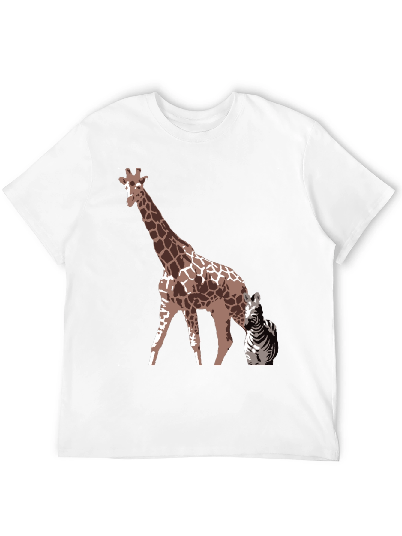 Giraffe & Zebra Graphic Tee - Unique Animal Print