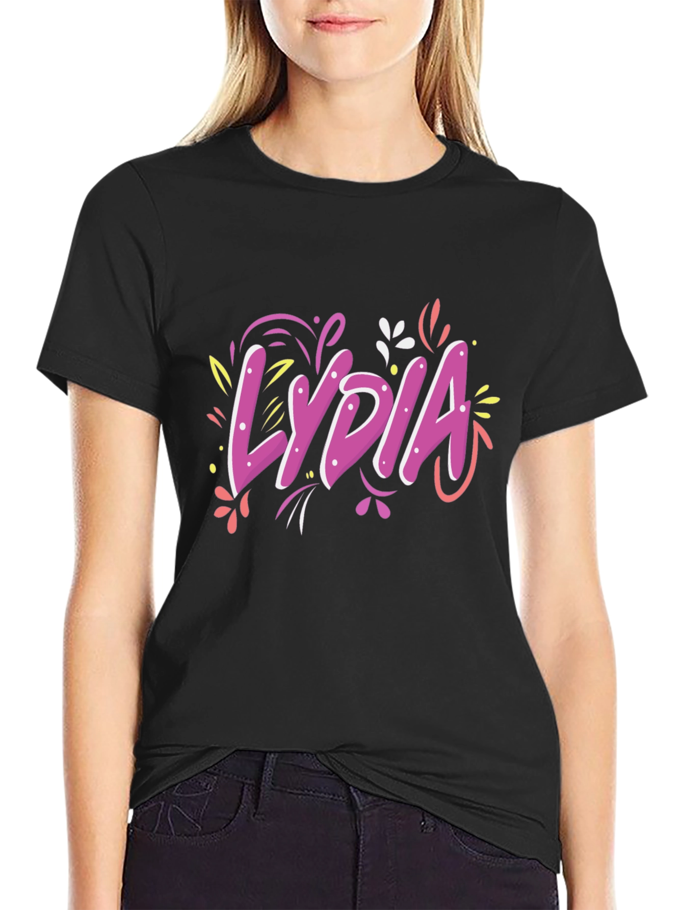 Lydia Custom Name Graphic T-Shirt