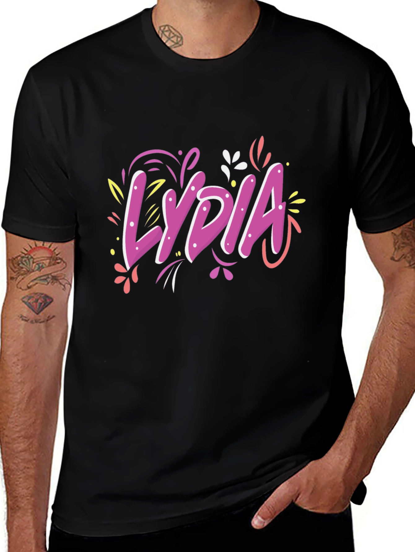 Lydia Custom Name Graphic T-Shirt