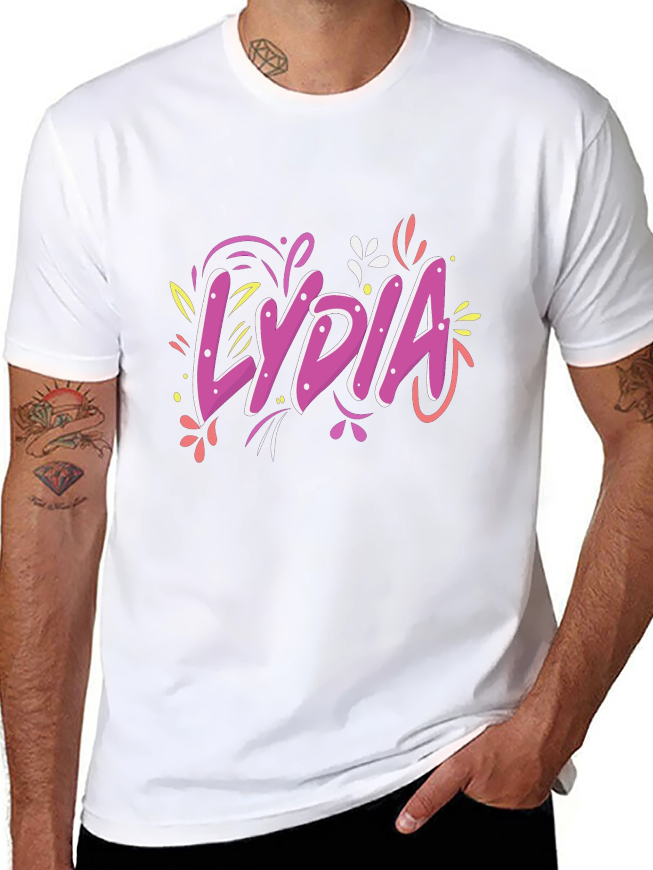 Lydia Custom Name Graphic T-Shirt
