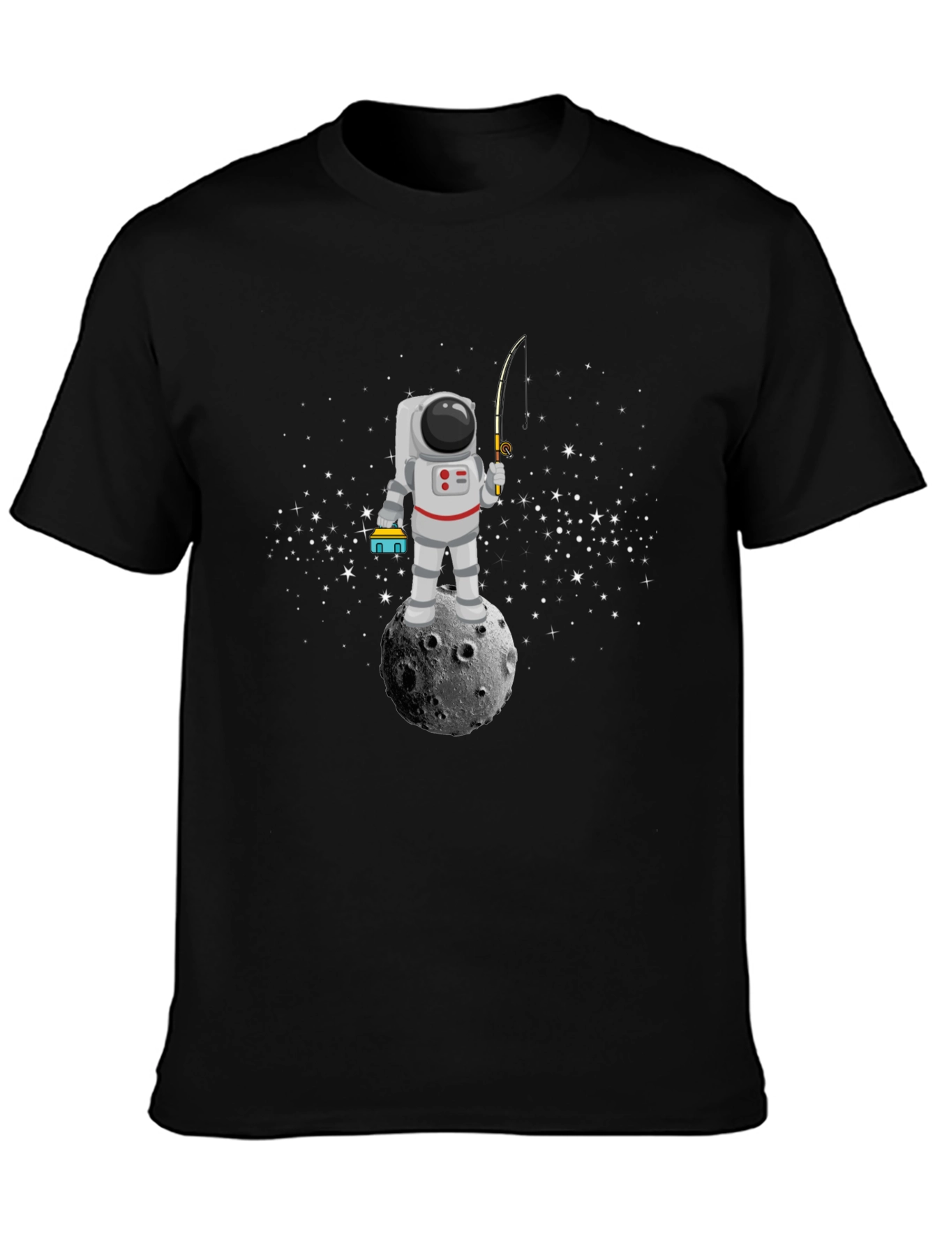 Astronaut Fishing on Moon T-Shirt